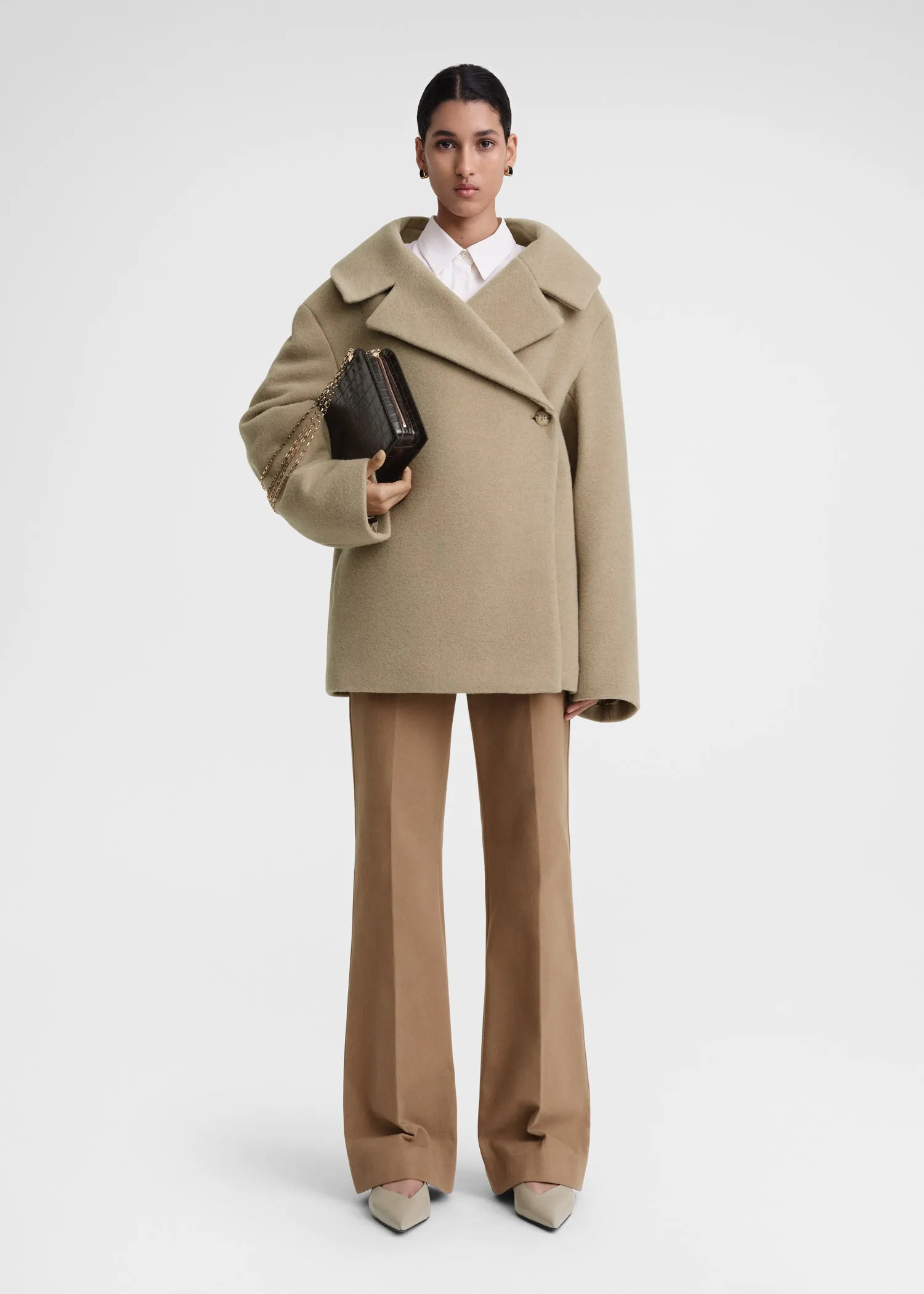 Felt wrap jacket biscuit sold by Toteme