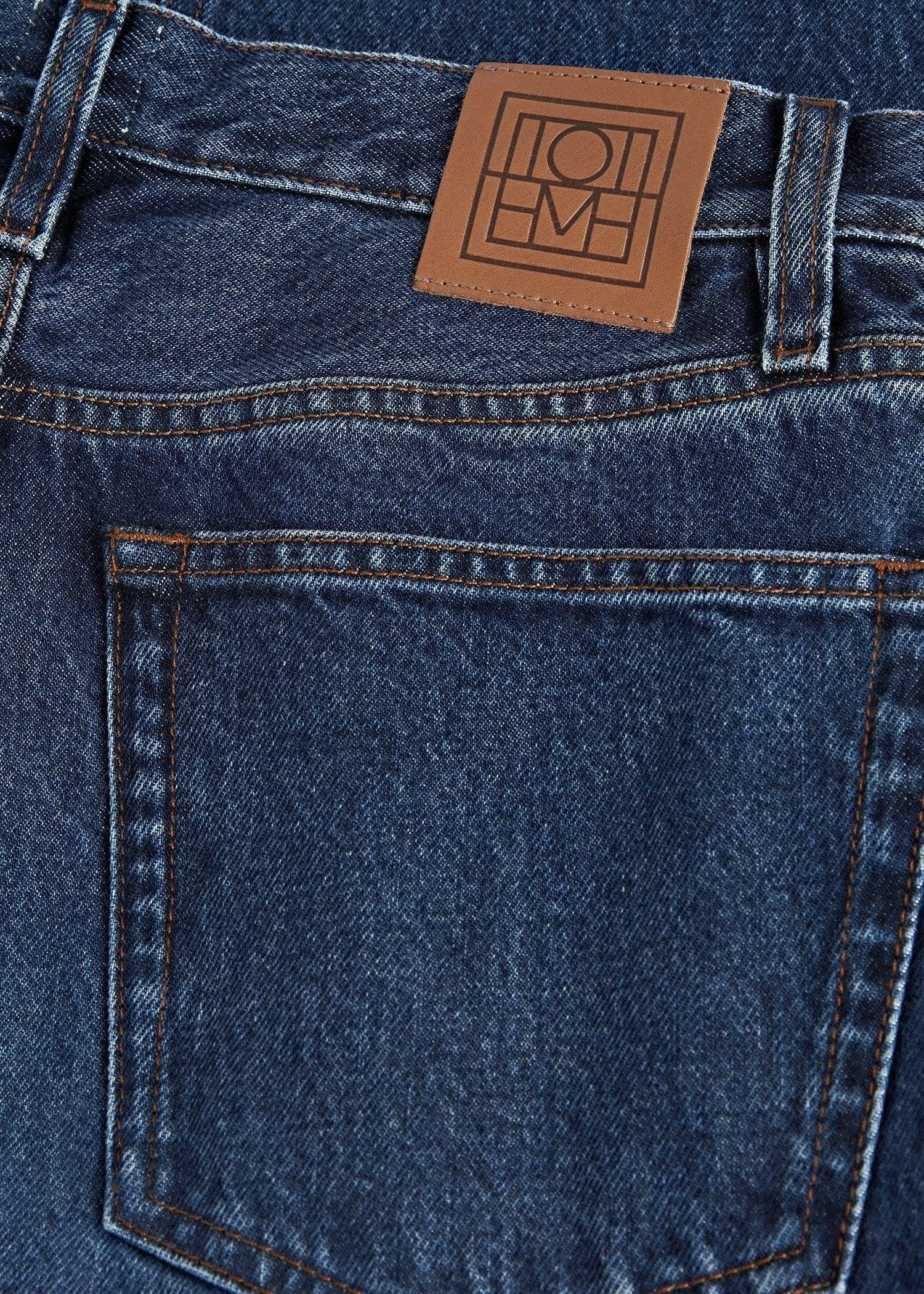 Classic cut denim full length dark blue sold by Toteme product image thumbnail 5