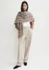 Monogram wool cashmere scarf tobacco sold by Toteme