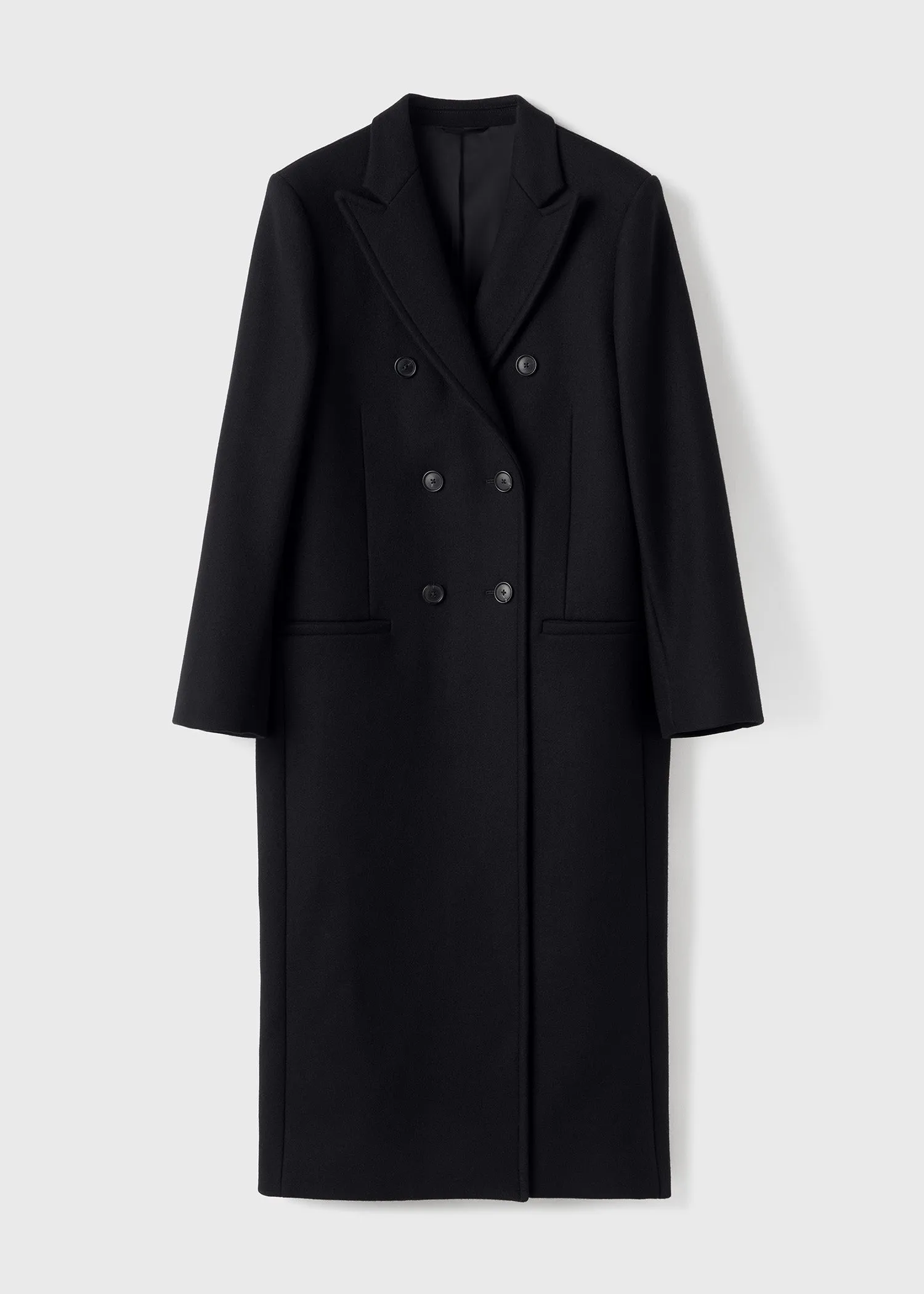 Tailored overcoat black sold by Toteme product image thumbnail 5