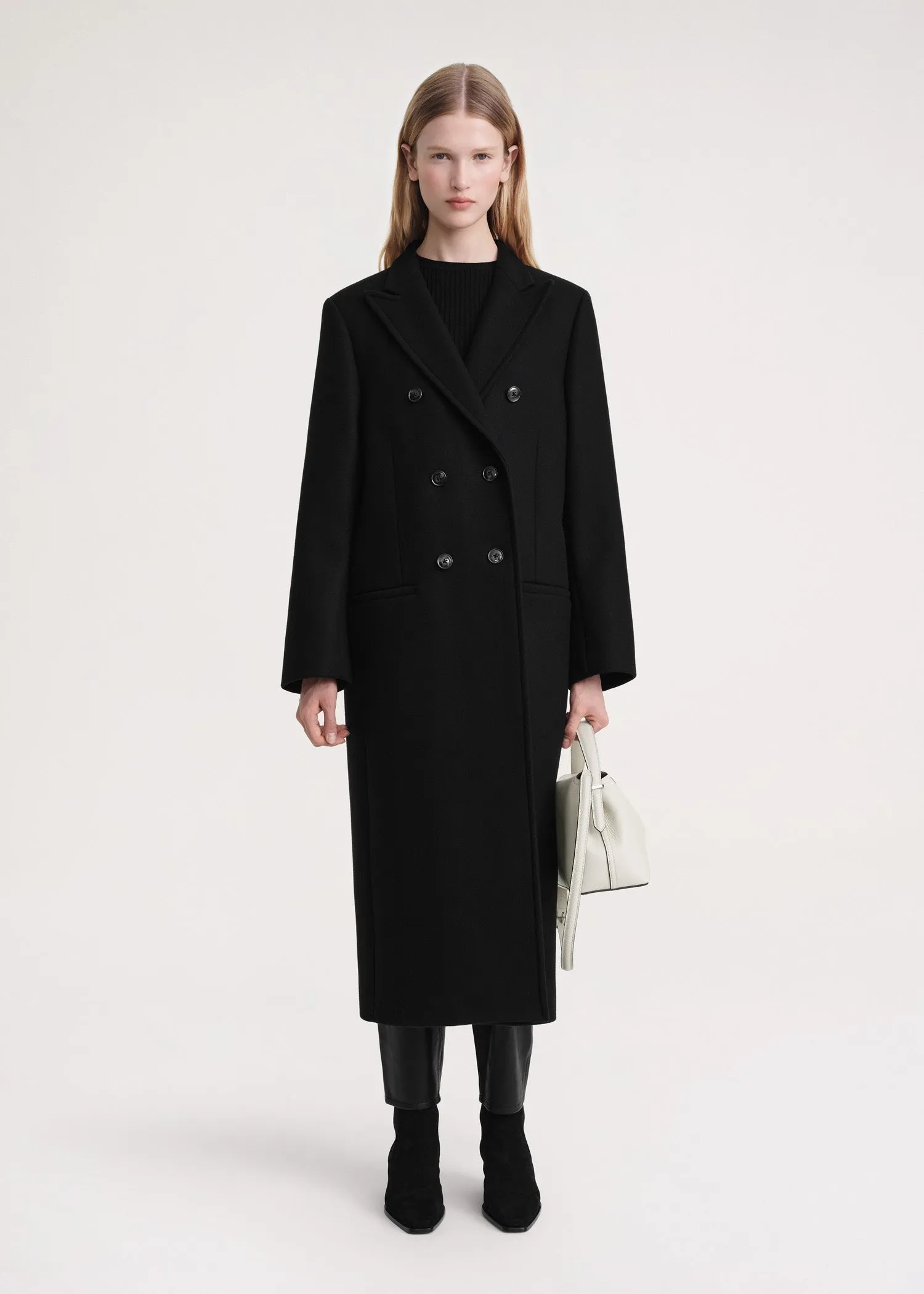 Tailored overcoat black sold by Toteme