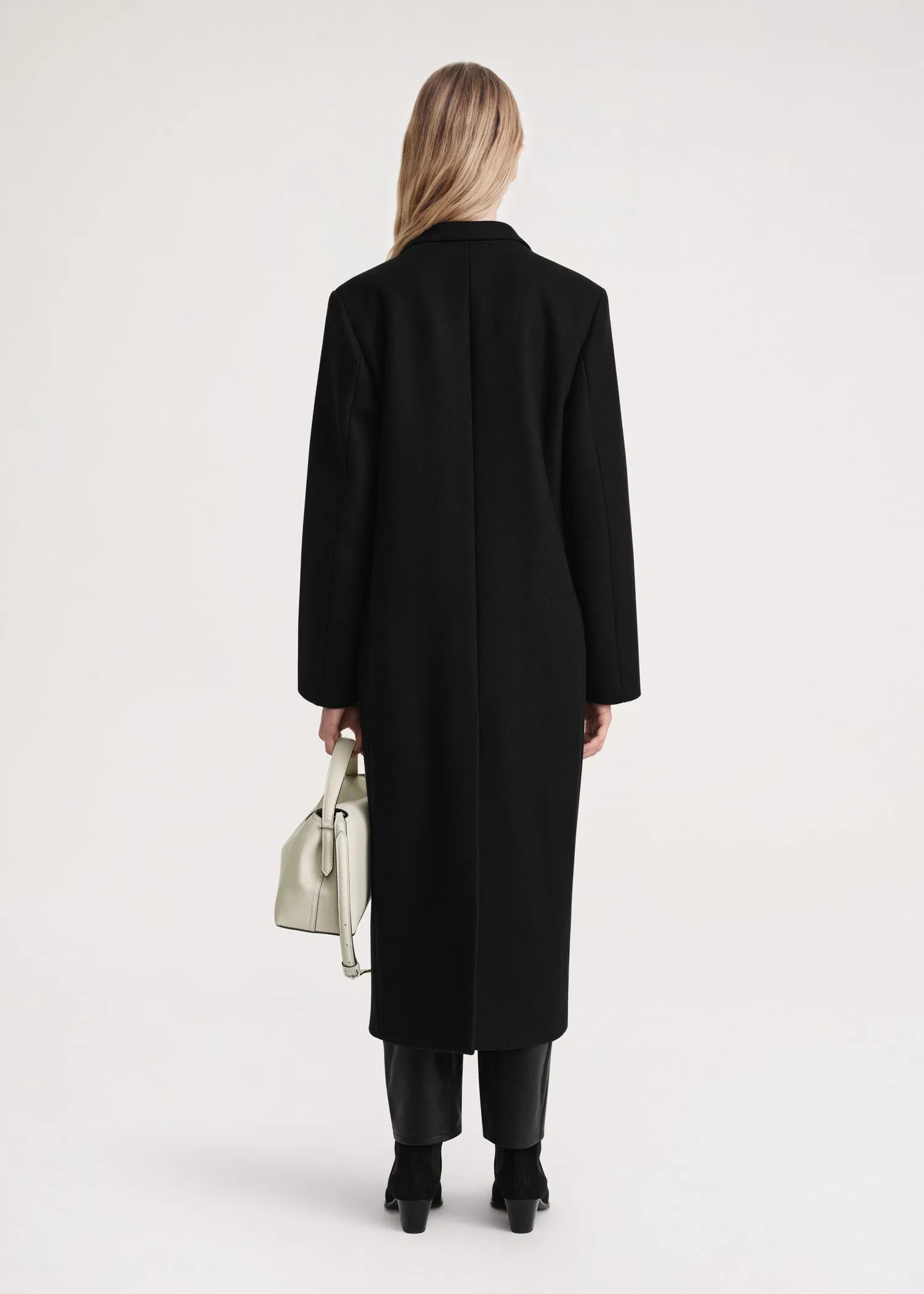 Tailored overcoat black sold by Toteme product image thumbnail 3