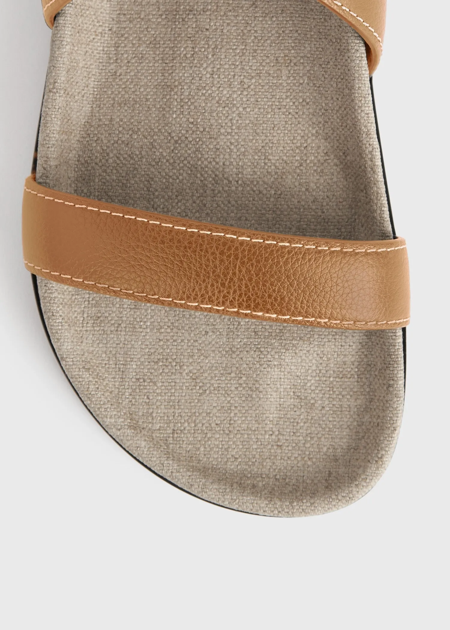 The Leather Chunky Sandal tan/ecru sold by Toteme product image thumbnail 4