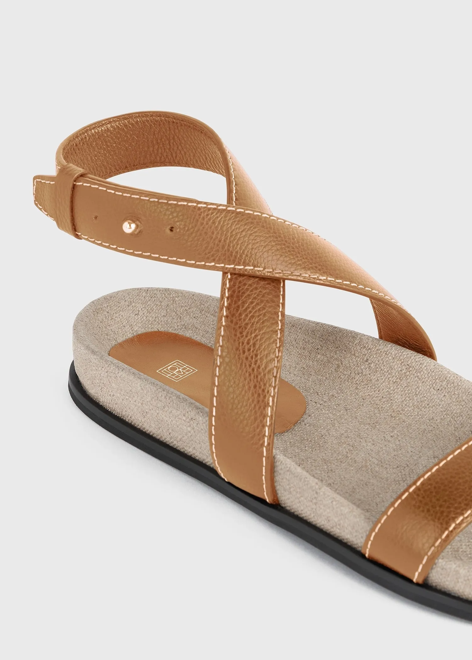 The Leather Chunky Sandal tan/ecru sold by Toteme product image thumbnail 5