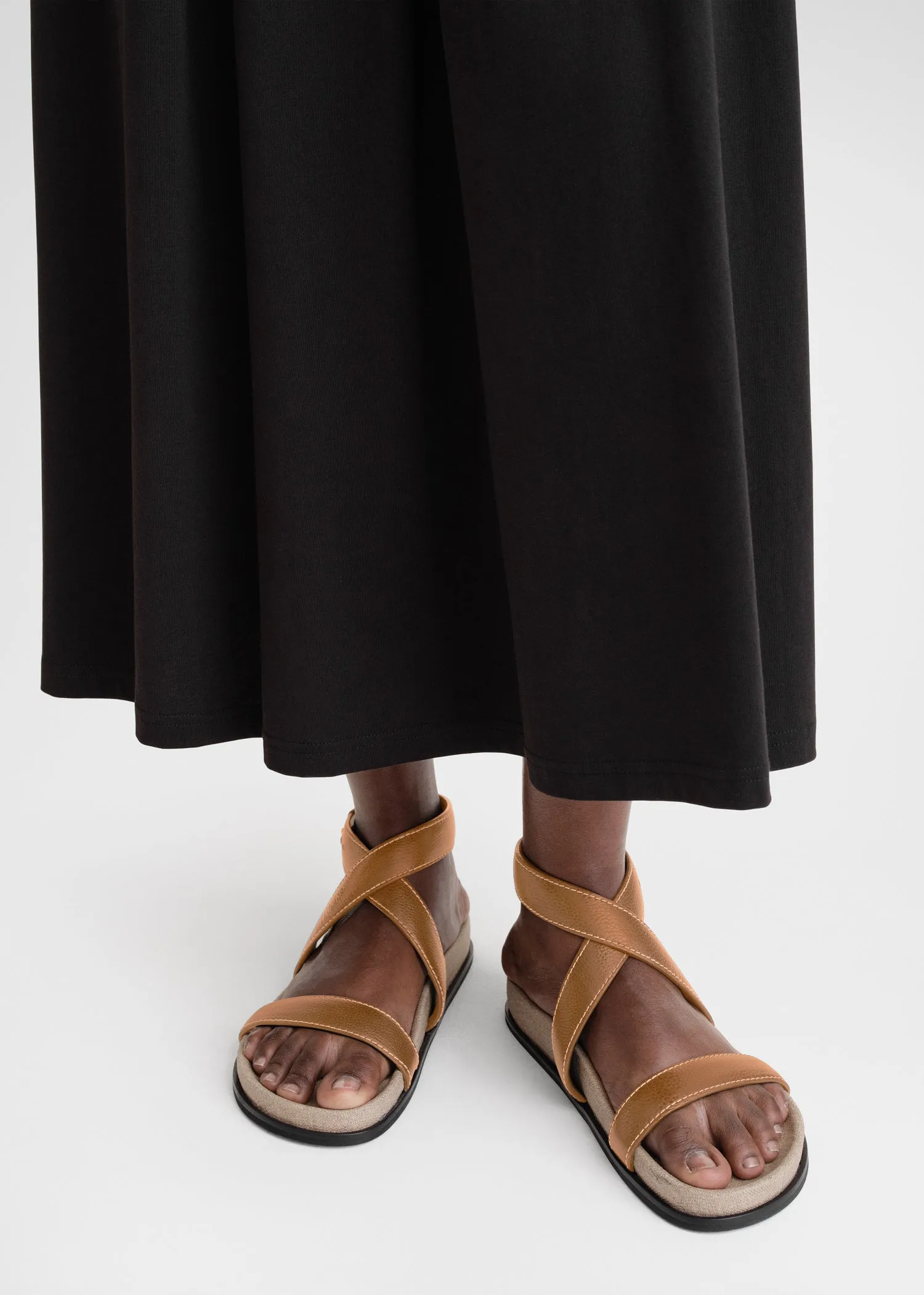 The Leather Chunky Sandal tan/ecru sold by Toteme product image thumbnail 2