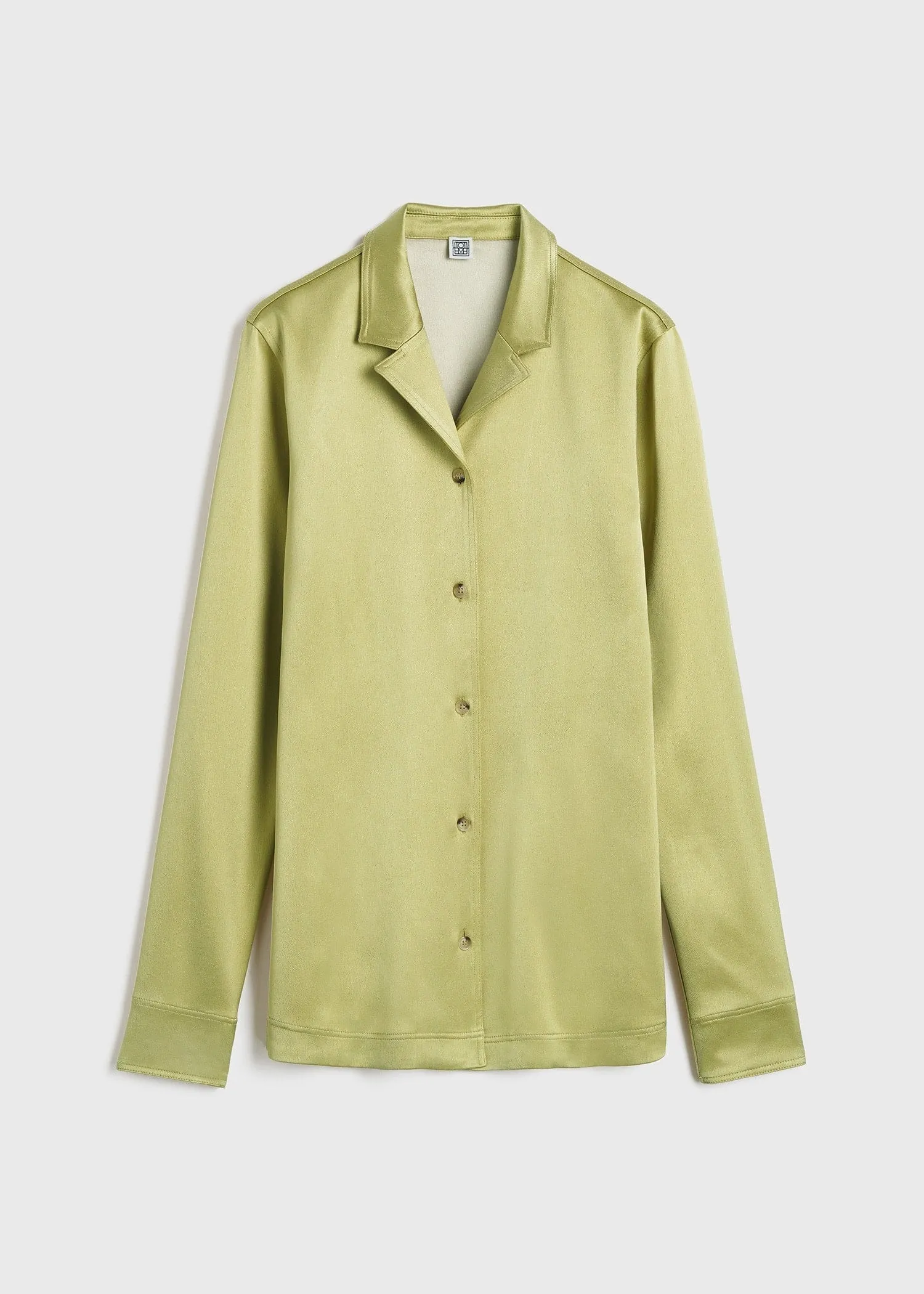 Contrast satin shirt melon sold by Toteme product image thumbnail 5