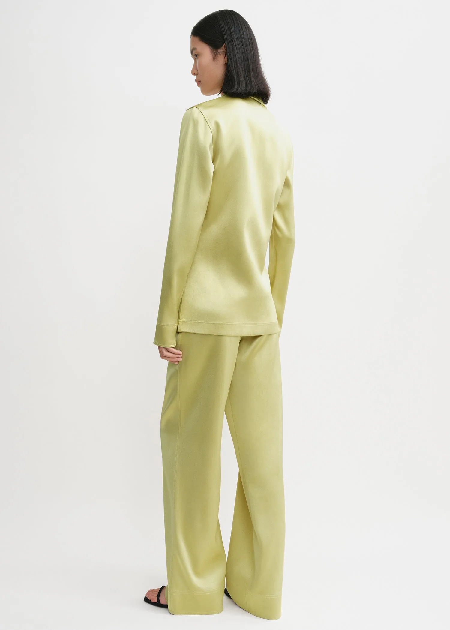 Contrast satin shirt melon sold by Toteme product image thumbnail 3