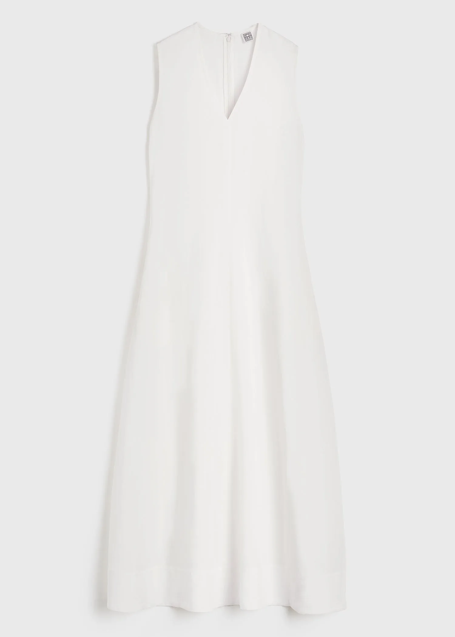 Fluid V-neck dress off white sold by Toteme product image thumbnail 5