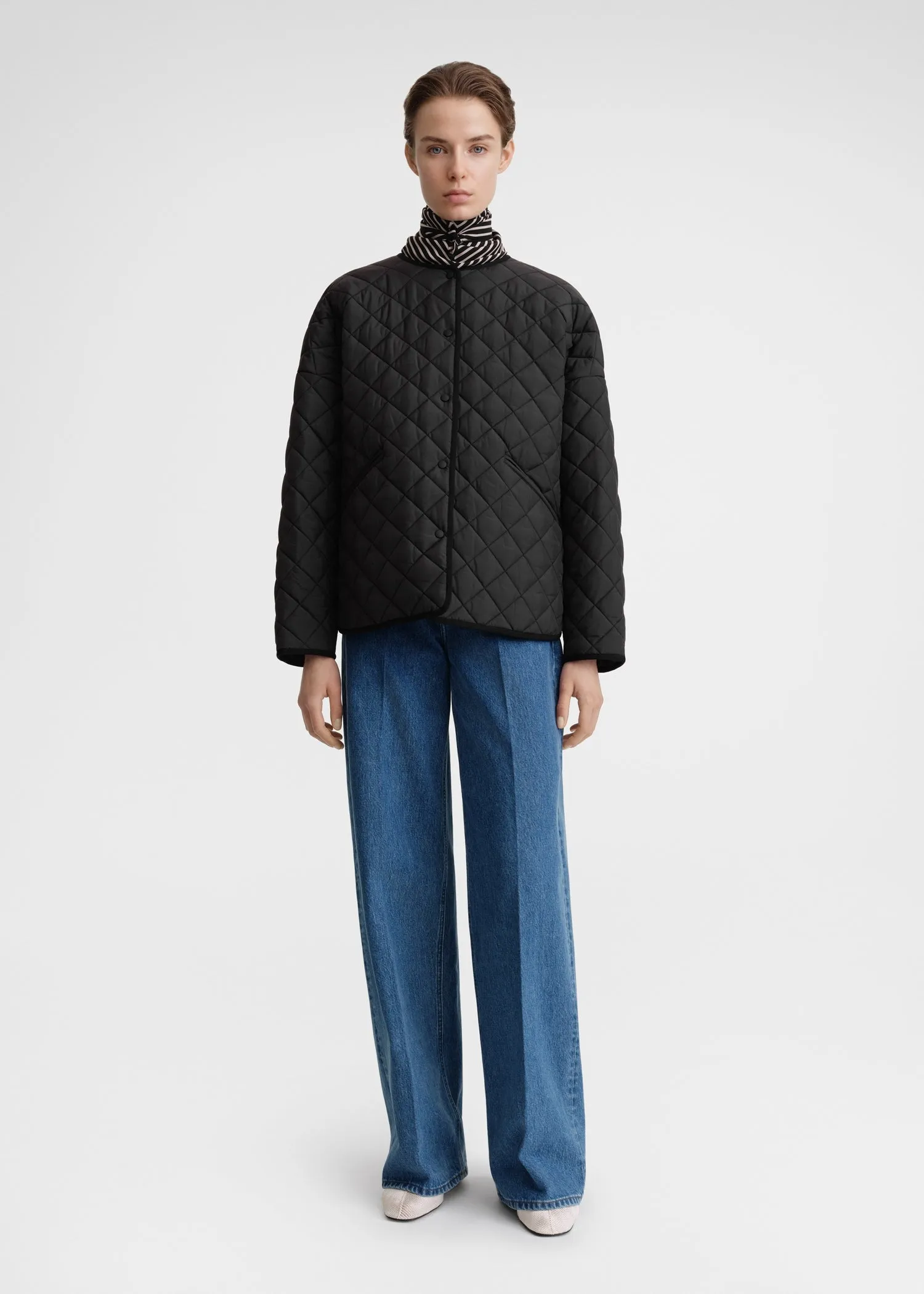 Quilted jacket black sold by Toteme