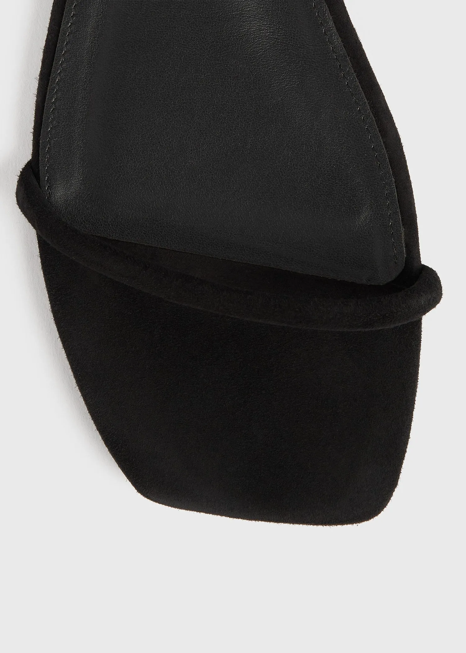 Minimalist suede slides black sold by Toteme product image thumbnail 4