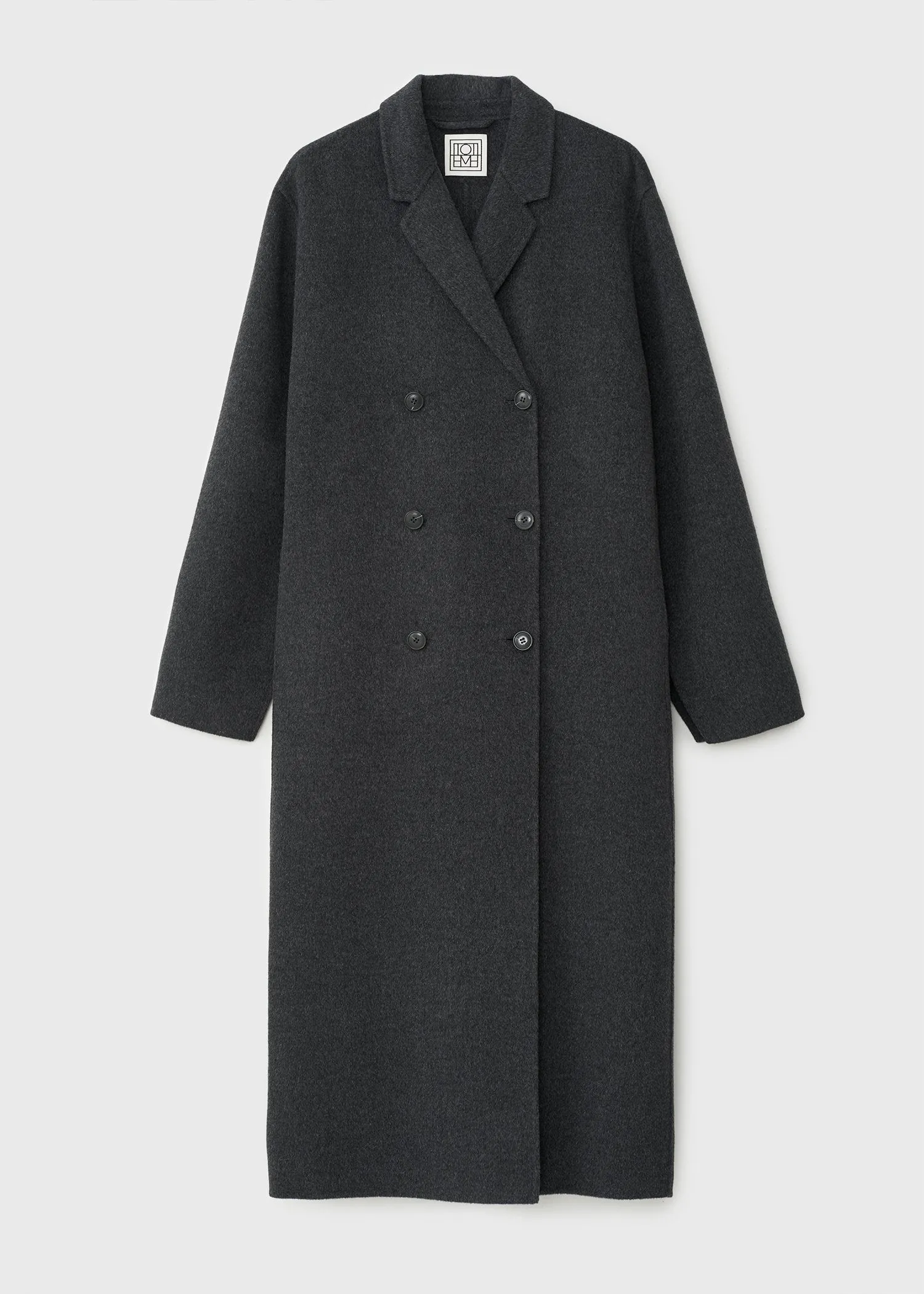 Doublé wool overcoat grey mélange sold by Toteme product image thumbnail 5