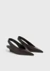 Wedge-heel Nappa slingbacks bark sold by Toteme