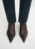 Wedge-heel Nappa slingbacks bark sold by Toteme
