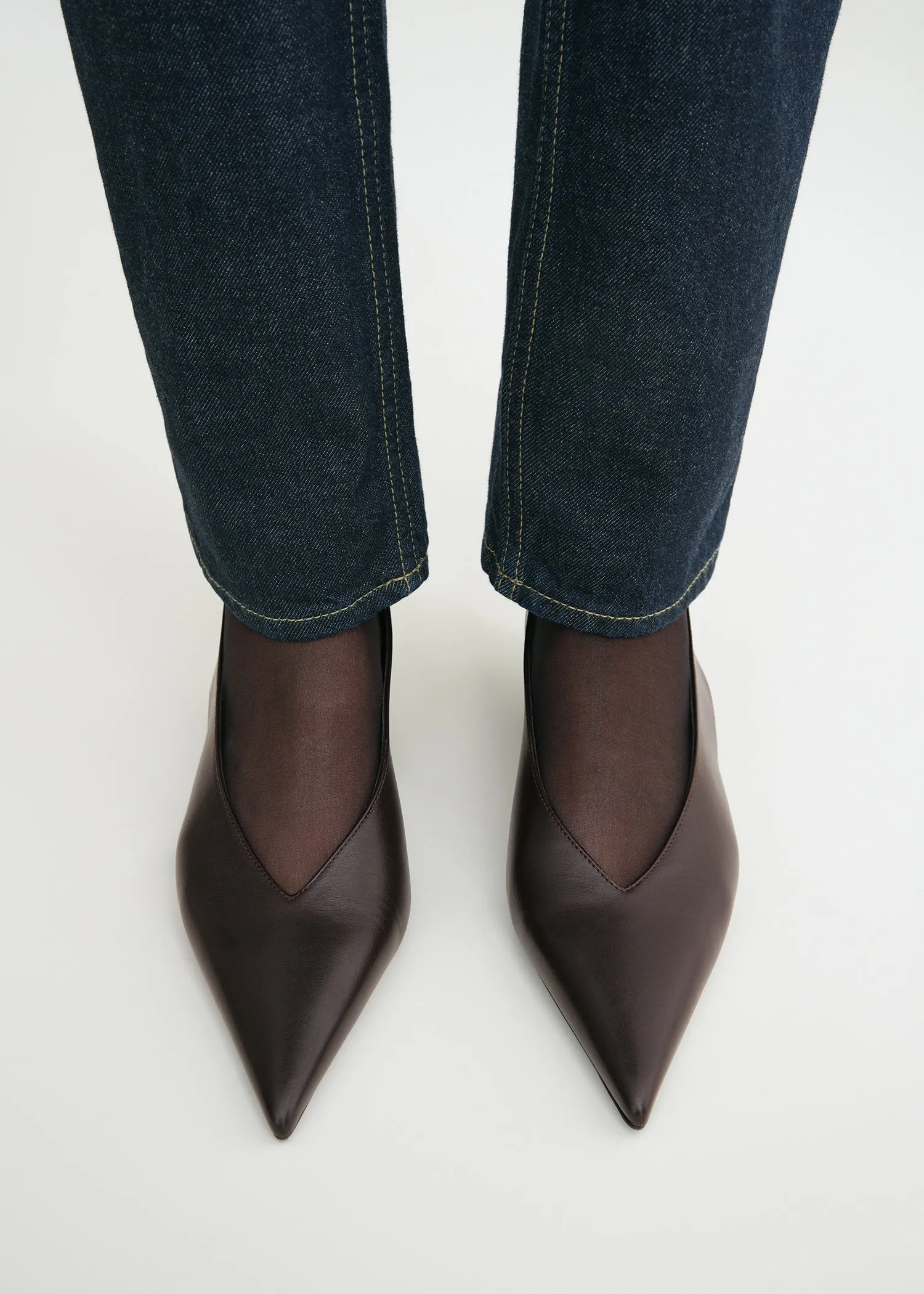 Wedge-heel Nappa slingbacks bark sold by Toteme product image thumbnail 2