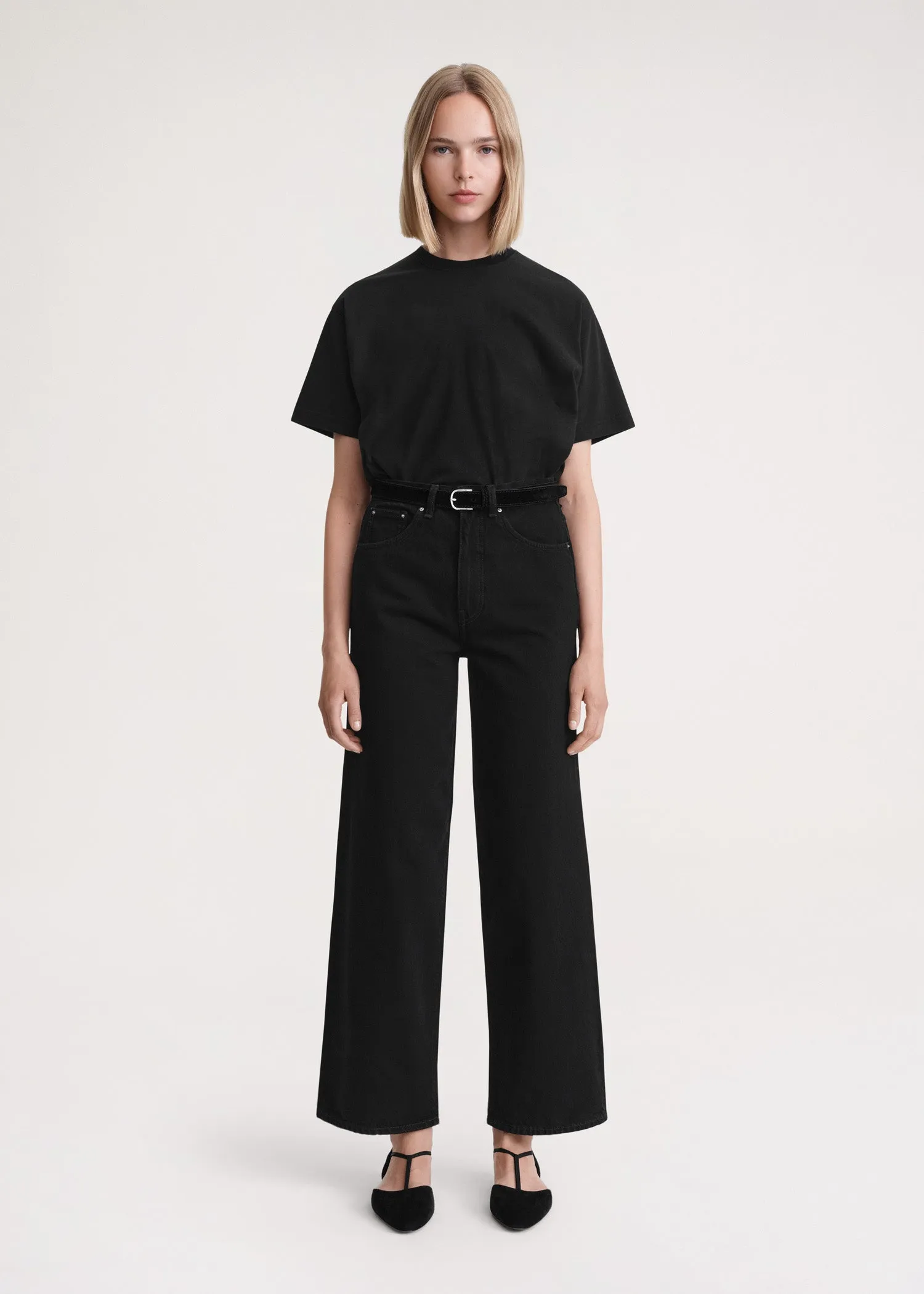 Flare fit denim black sold by Toteme