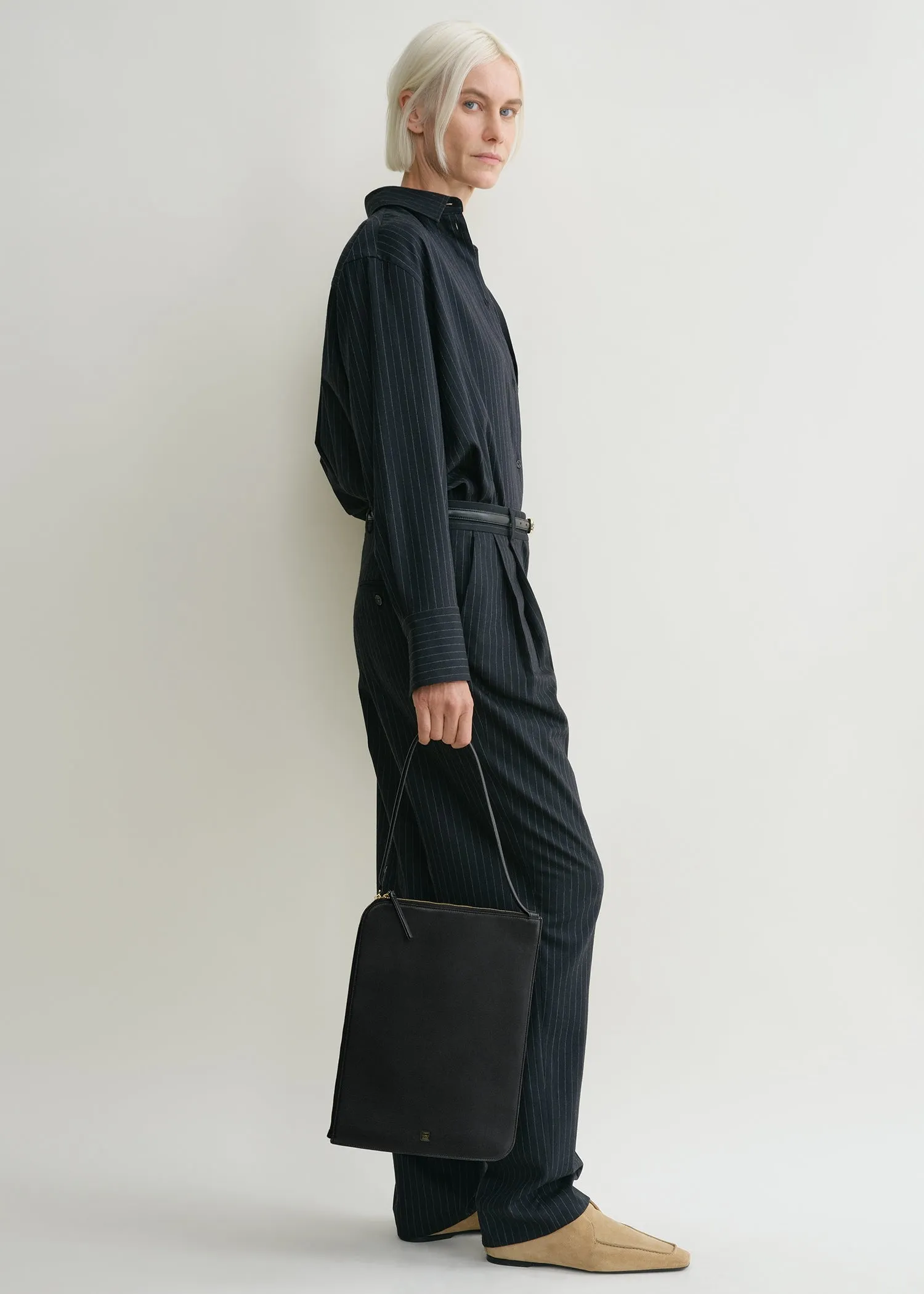 Slim tote black sold by Toteme product image thumbnail 3