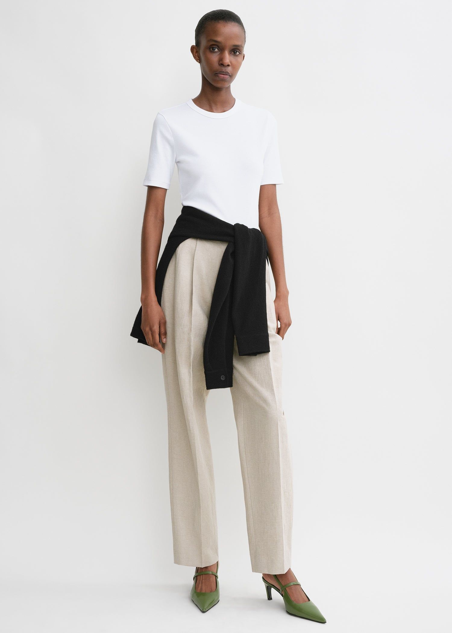 Classic rib tee white sold by Toteme