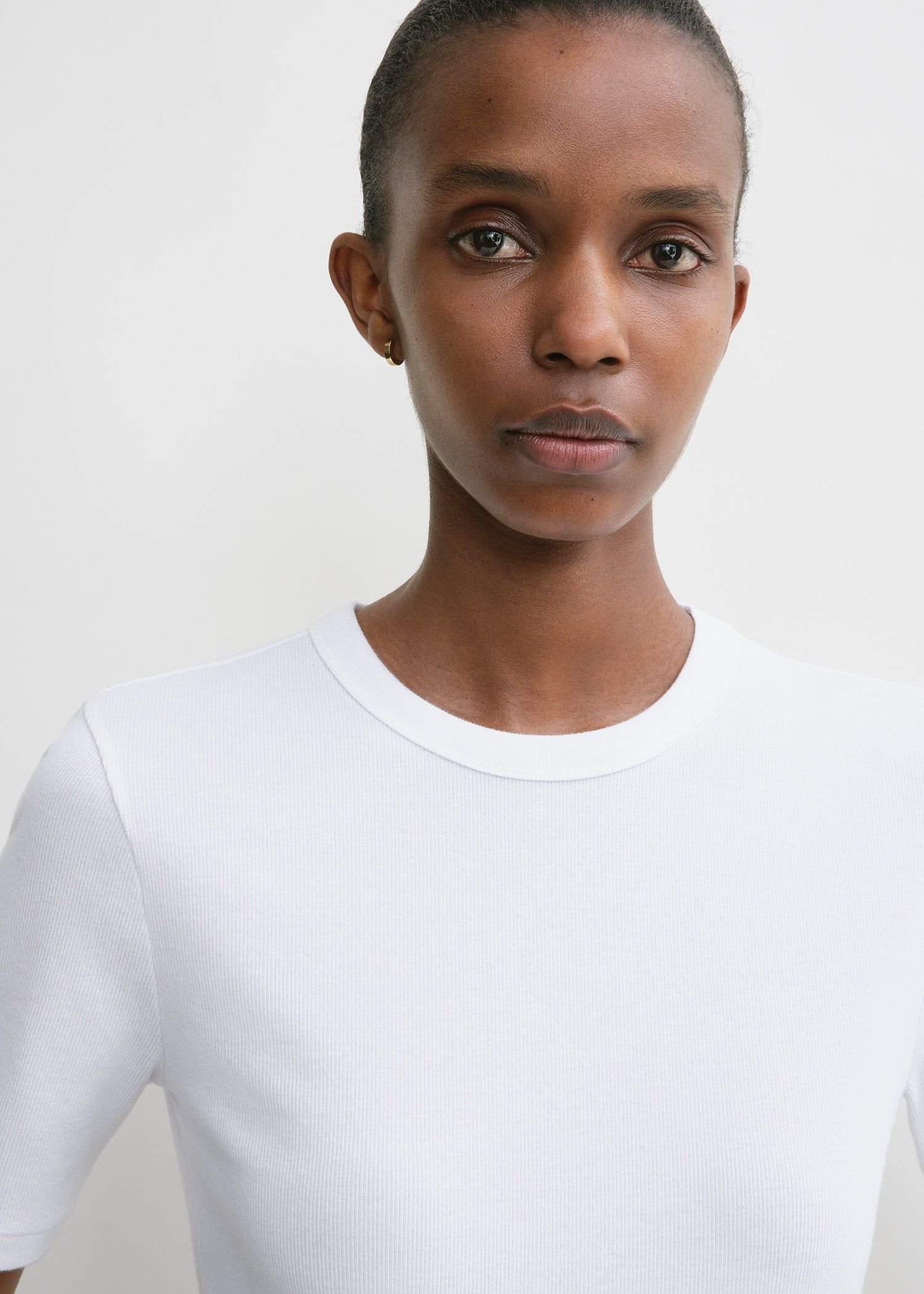 Classic rib tee white sold by Toteme product image thumbnail 4