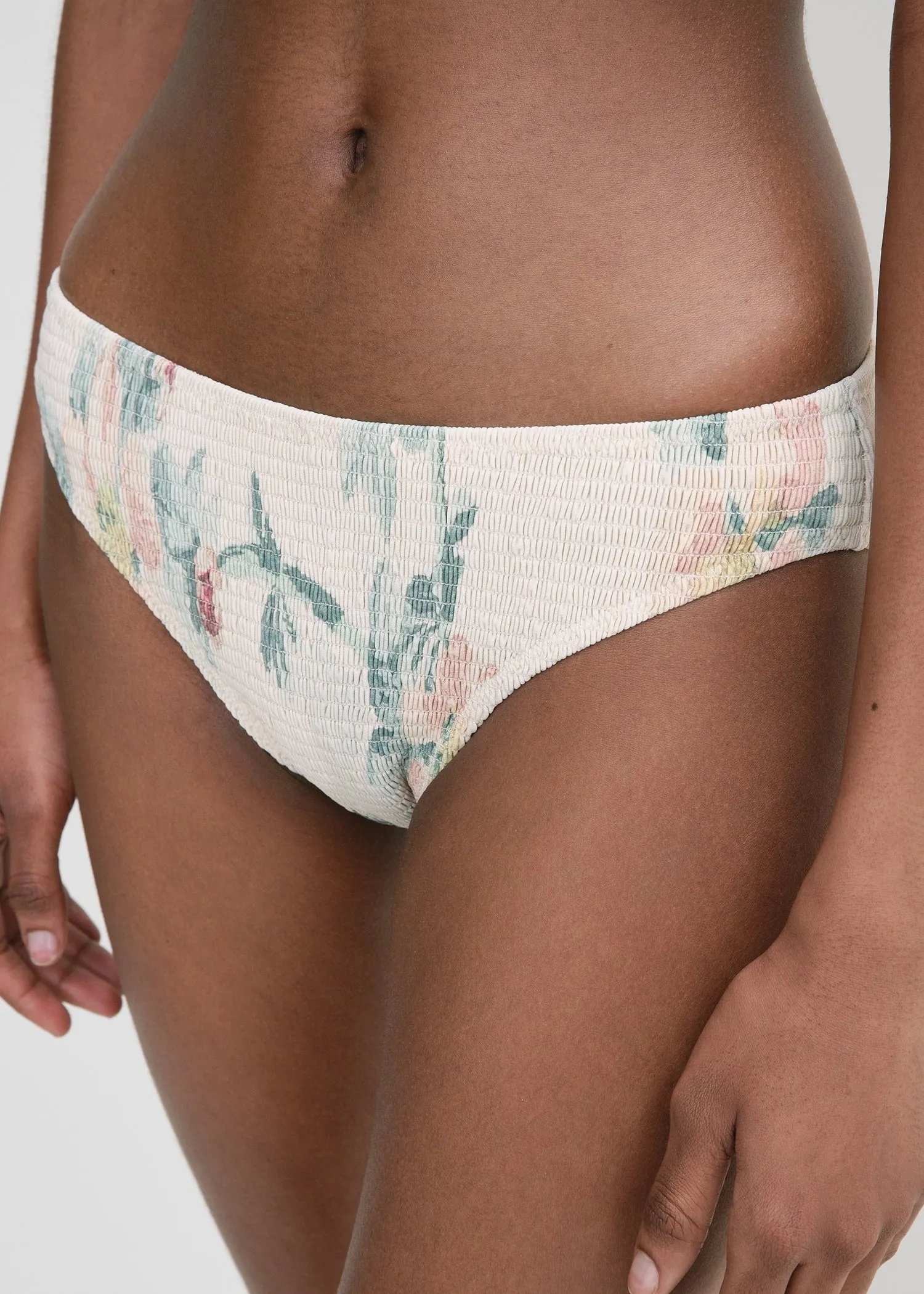 Smocked mid-rise bikini bottoms washed floral sold by Toteme product image thumbnail 4