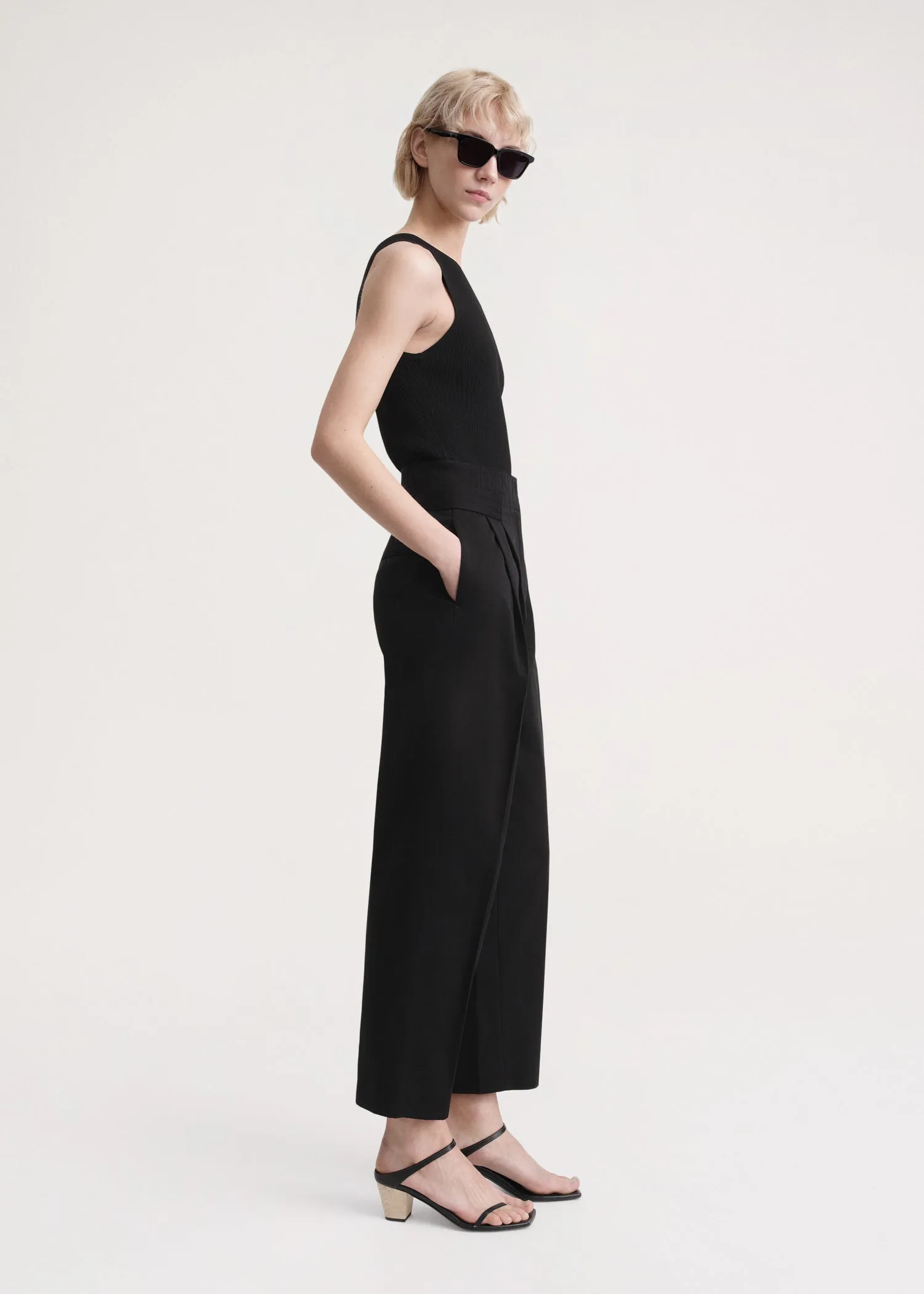 Double-Pleated trousers black sold by Toteme product image thumbnail 2