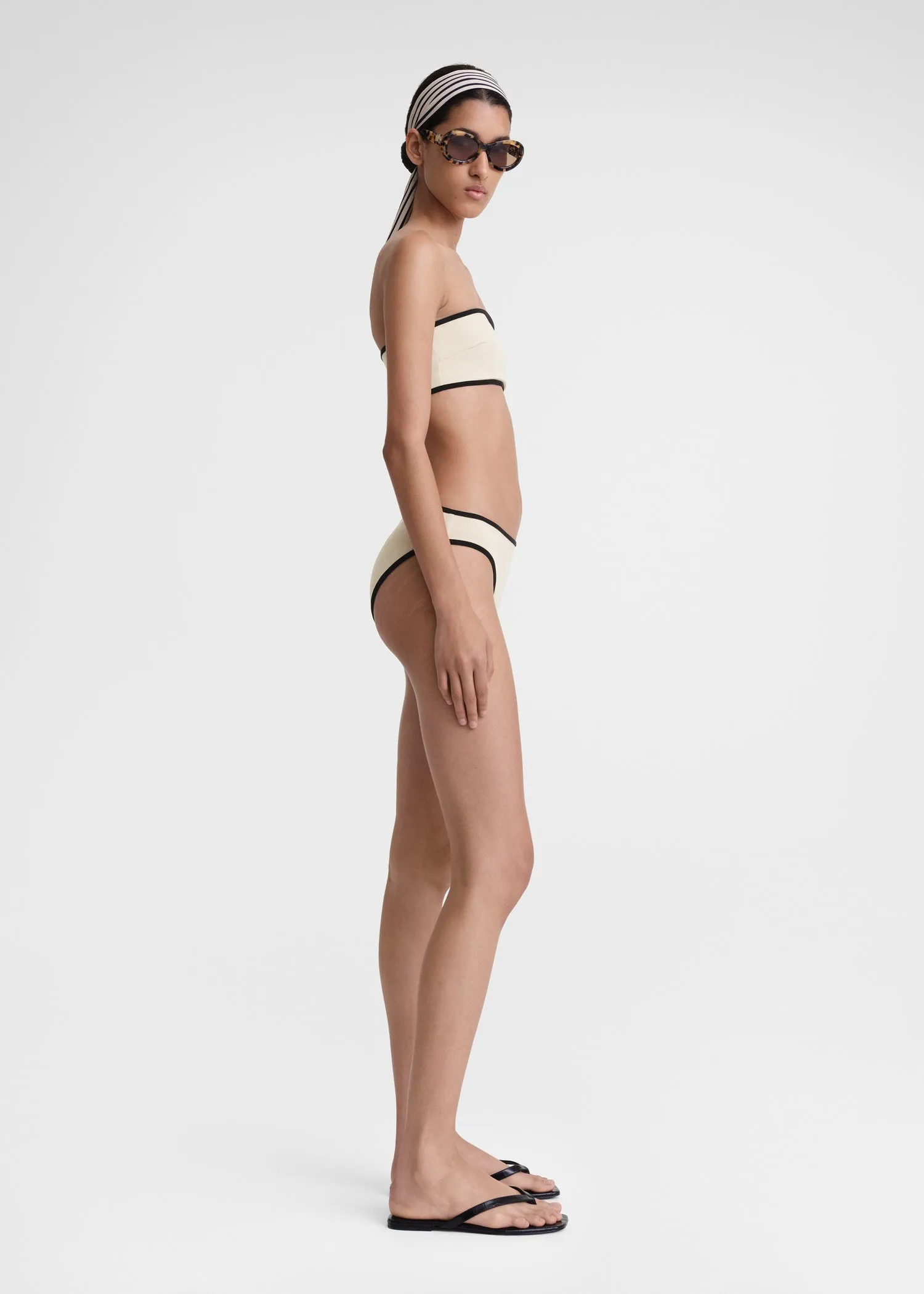 Stripe edge bikini bottoms light hay sold by Toteme product image thumbnail 3