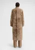 Curly shearling coat biscuit sold by Toteme