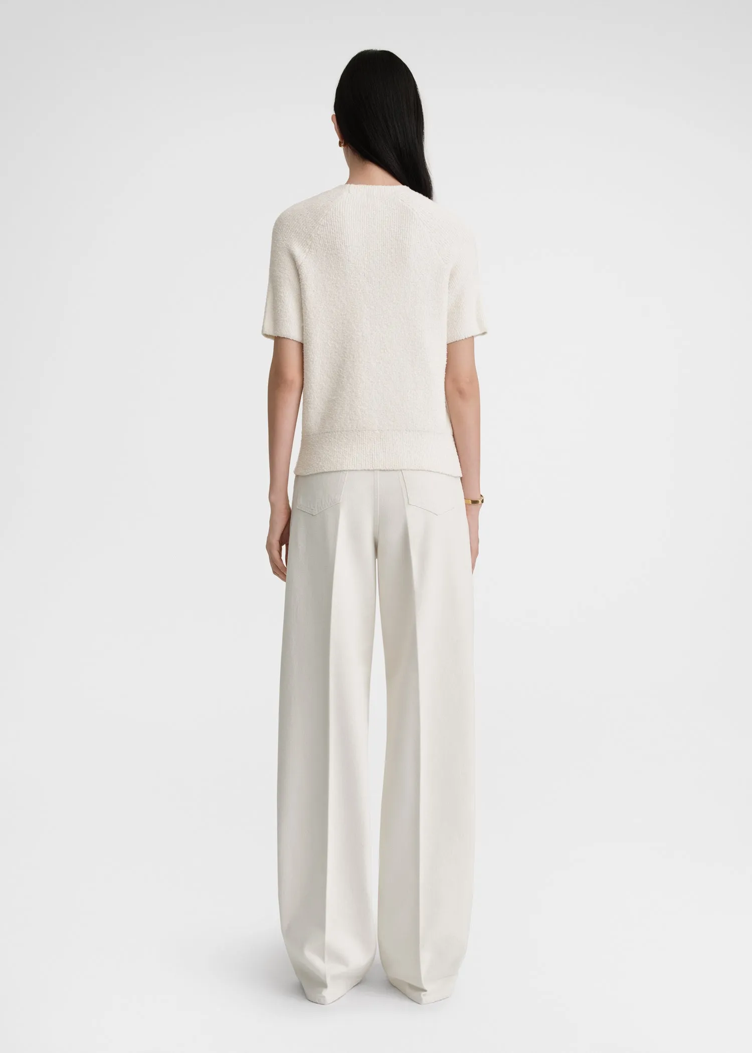 Raglan-sleeve terry knit white sold by Toteme product image thumbnail 4