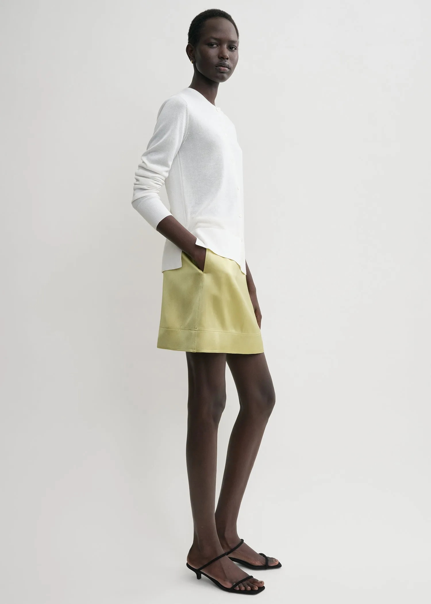 Contrast satin mini skirt melon sold by Toteme product image thumbnail 2