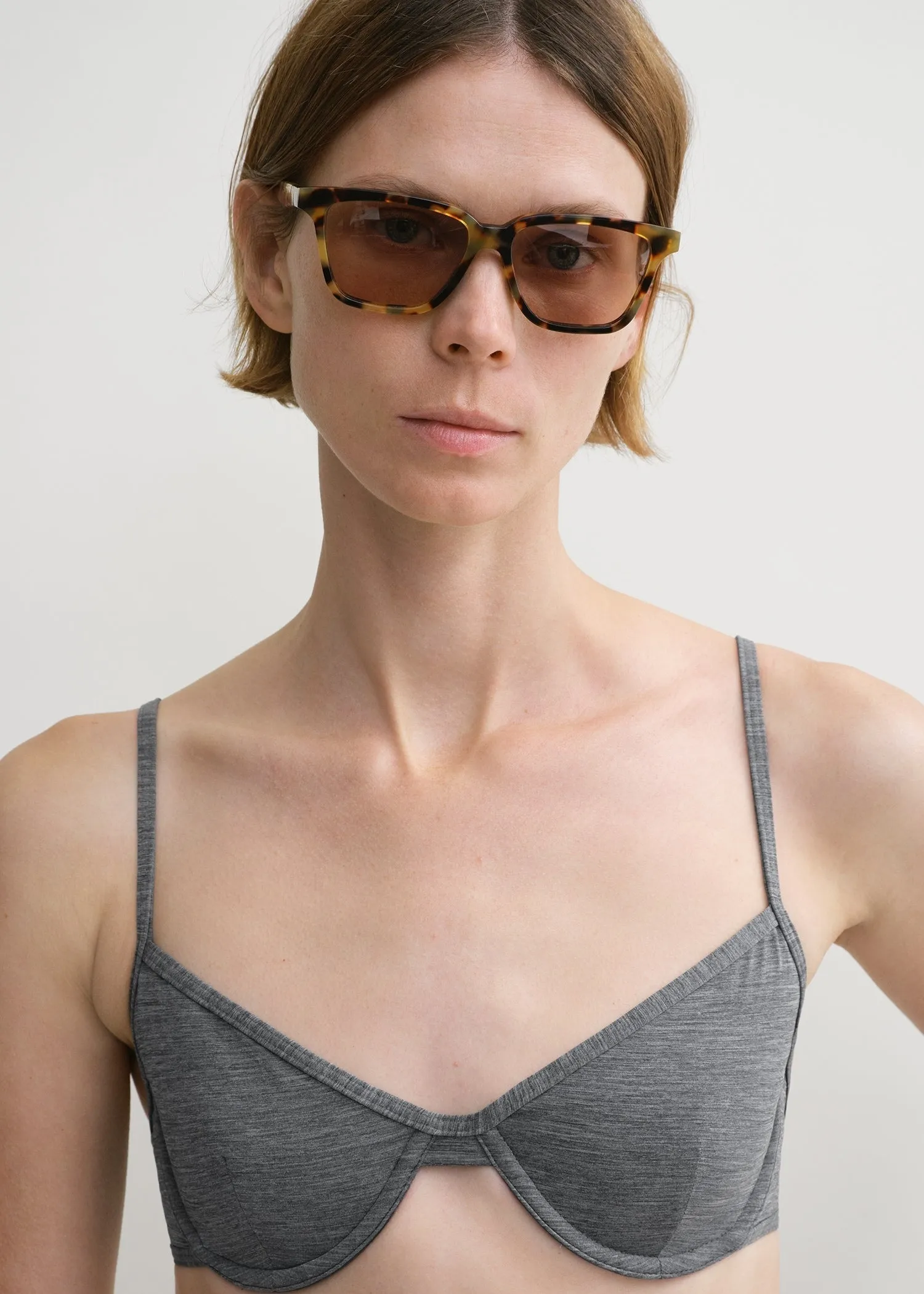 Half-cup bikini top grey melange sold by Toteme product image thumbnail 4