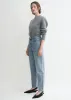 Tapered leg denim worn blue sold by Toteme