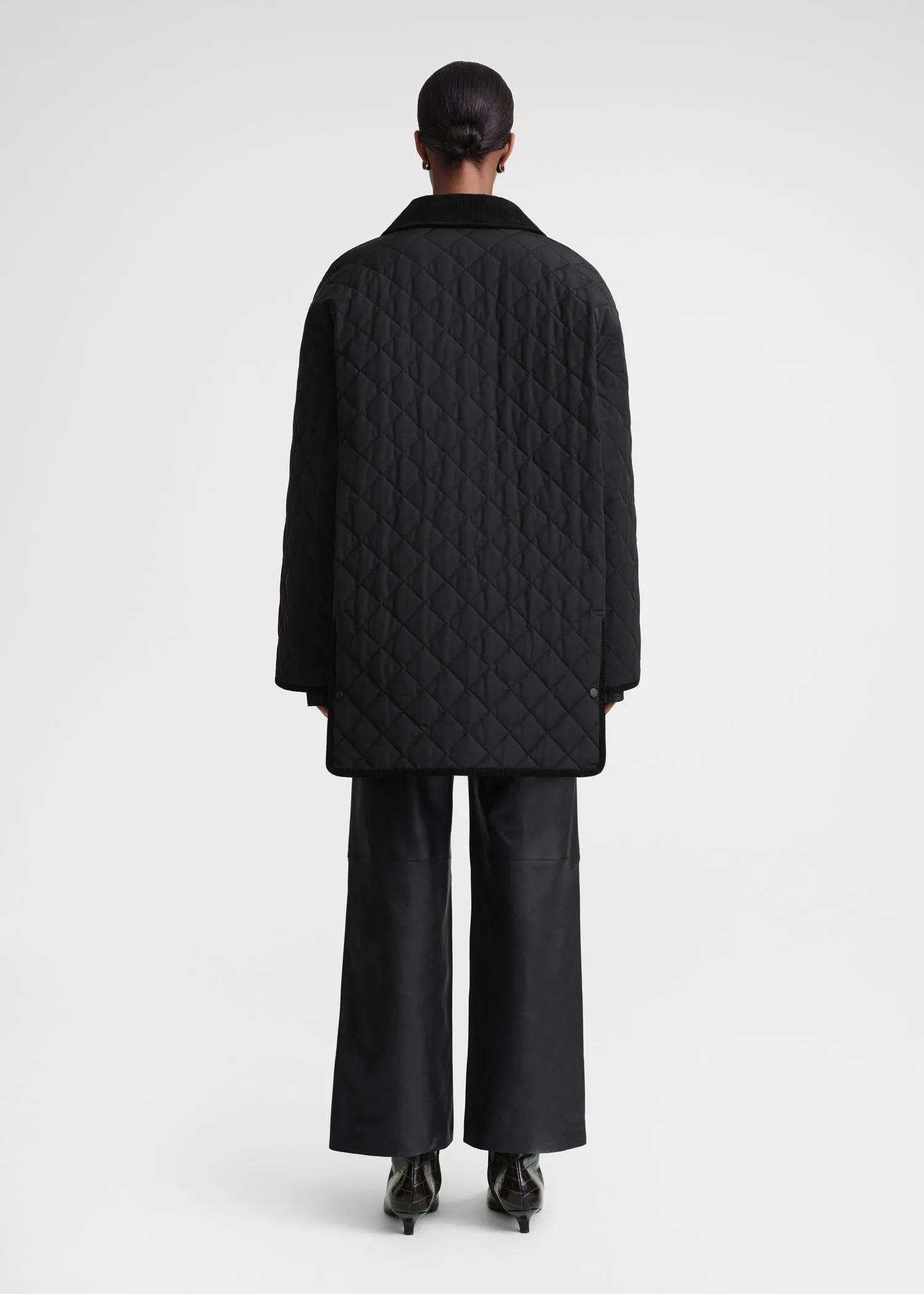 Quilted barn jacket black sold by Toteme product image thumbnail 3