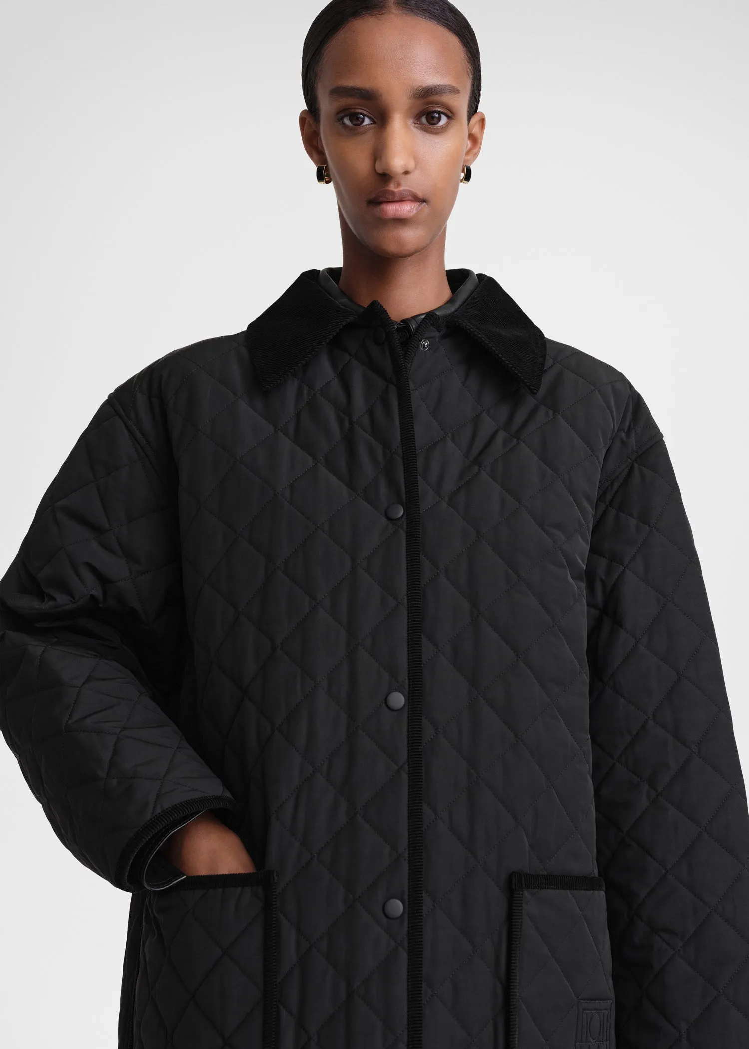 Quilted barn jacket black sold by Toteme product image thumbnail 4