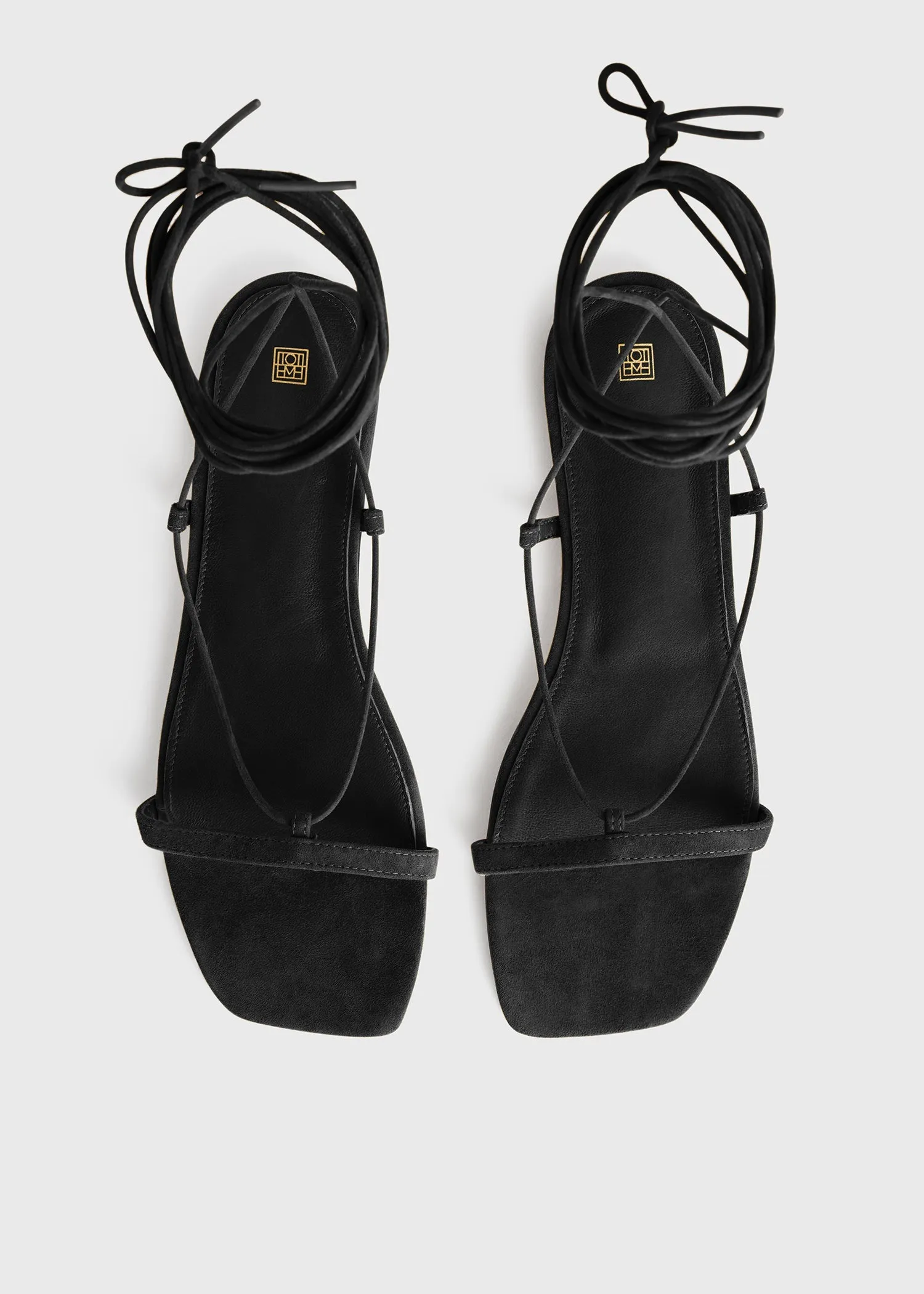 The Suede Tie Sandal black sold by Toteme product image thumbnail 4