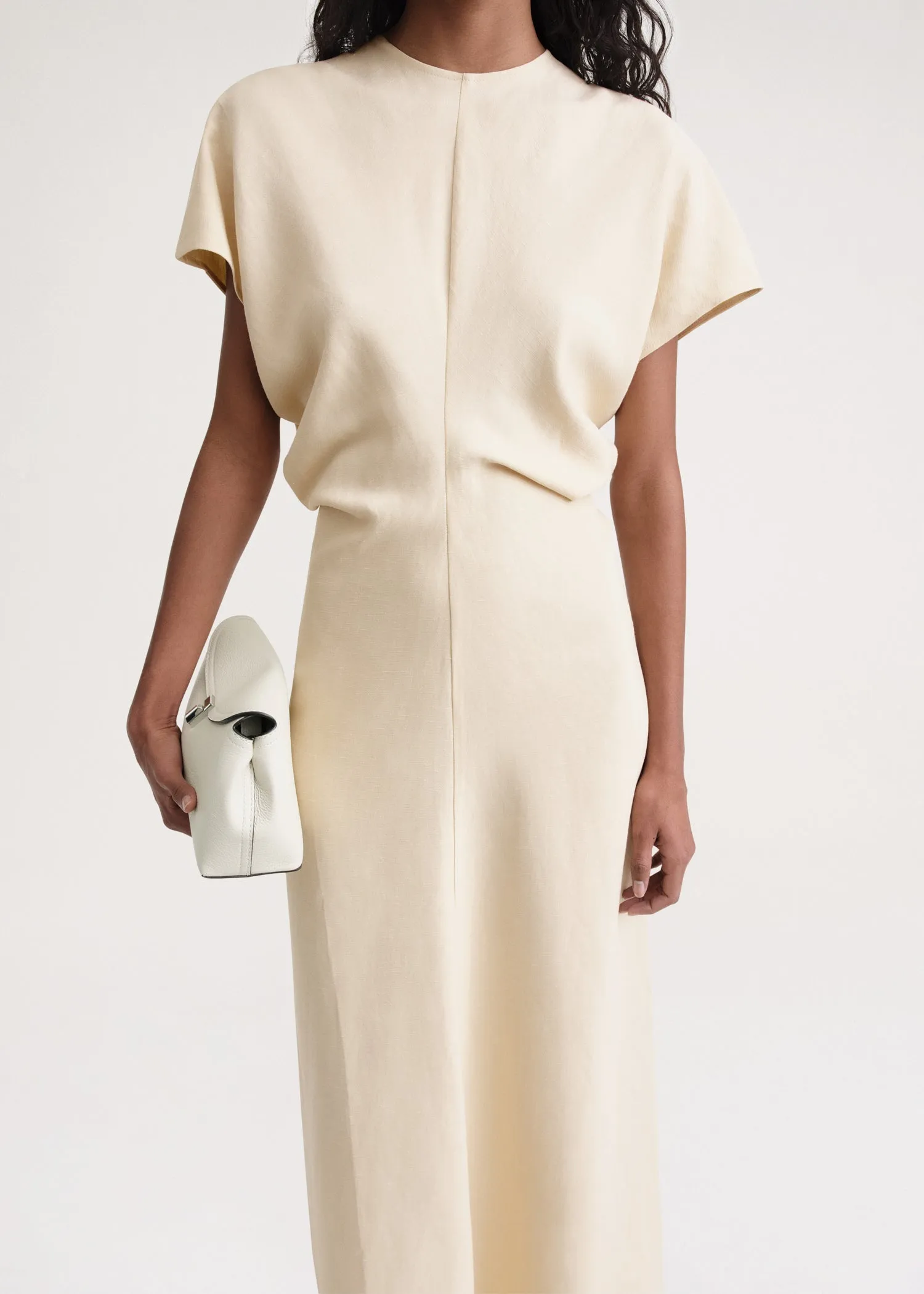 Slouch waist dress bleached sand sold by Toteme product image thumbnail 4