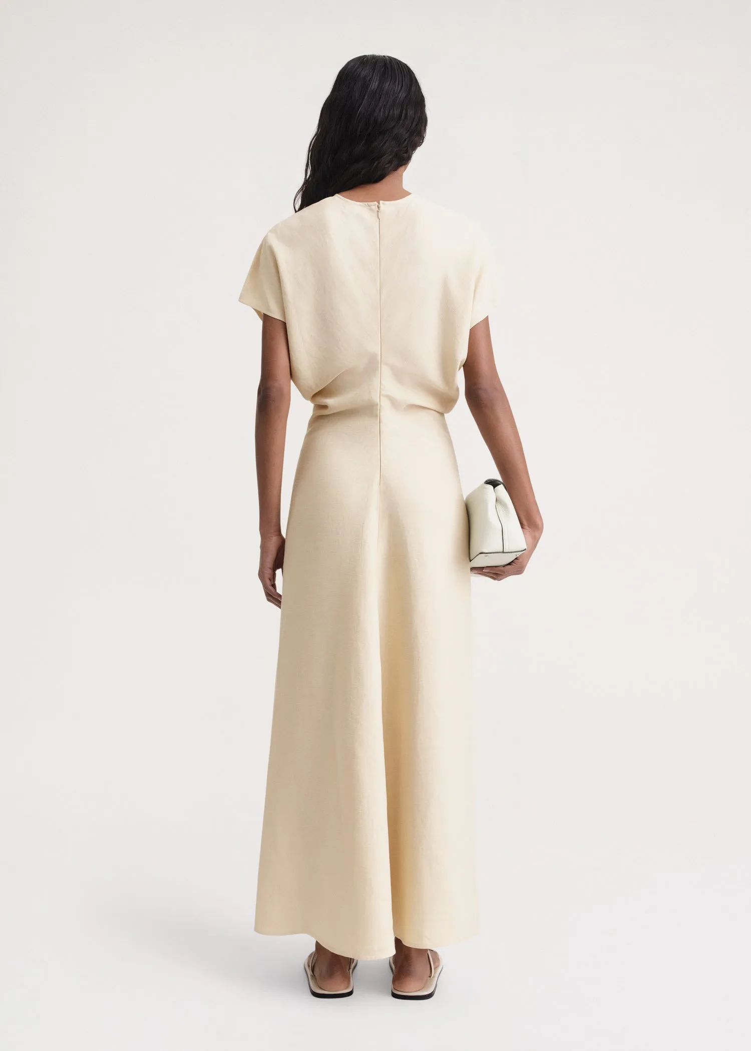 Slouch waist dress bleached sand sold by Toteme product image thumbnail 3