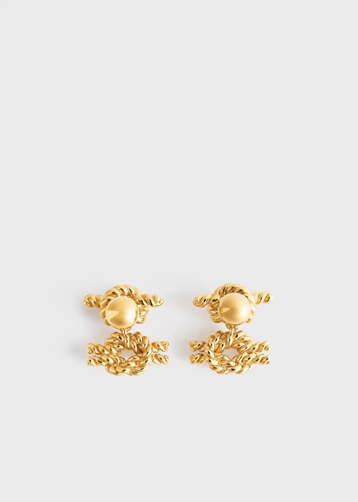 Rope knot earrings gold sold by Toteme product image thumbnail 4