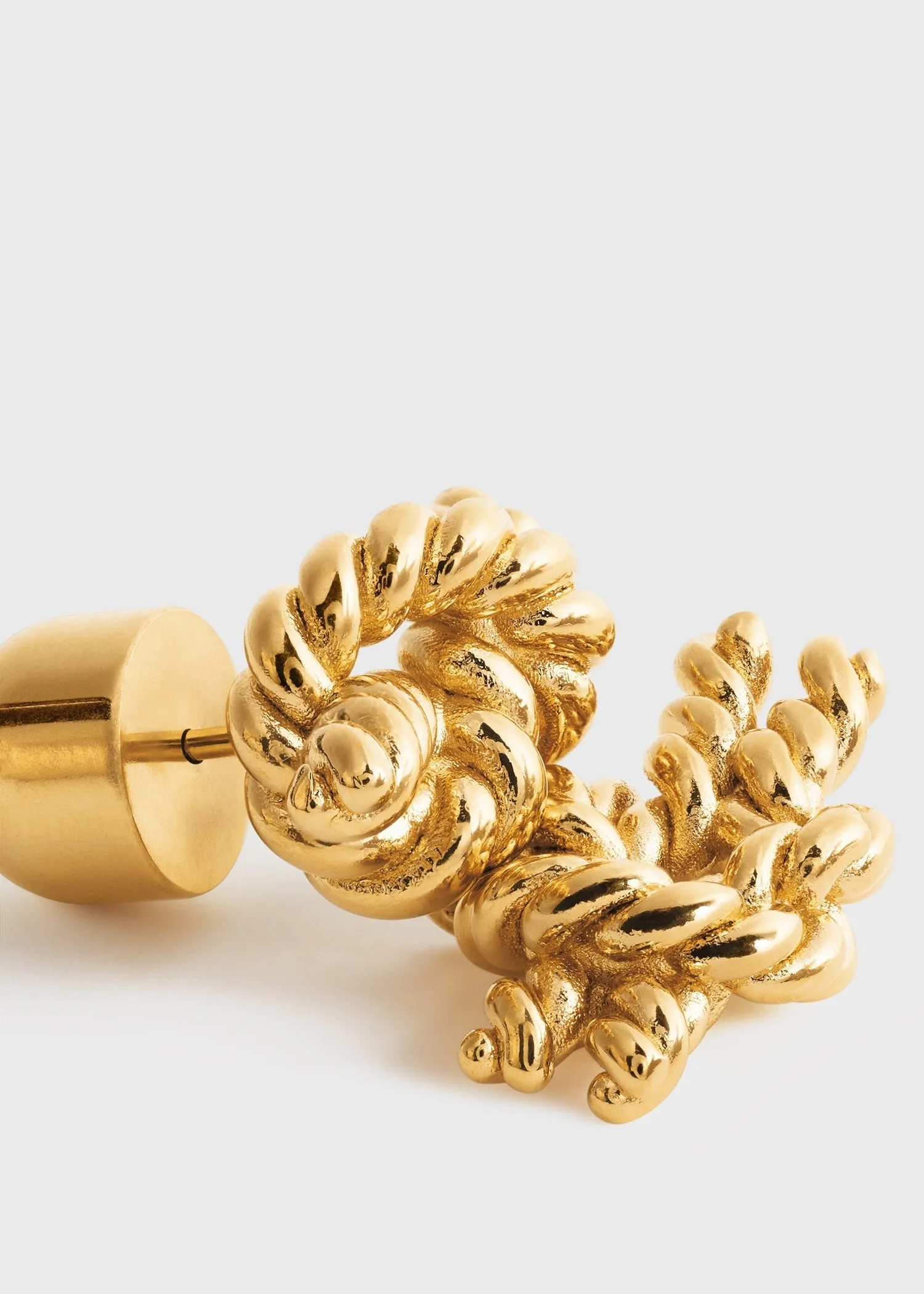 Rope knot earrings gold sold by Toteme product image thumbnail 5