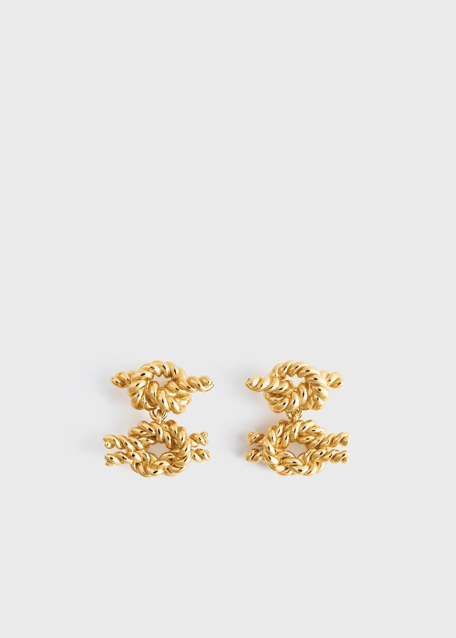 Rope knot earrings gold sold by Toteme product image thumbnail 3