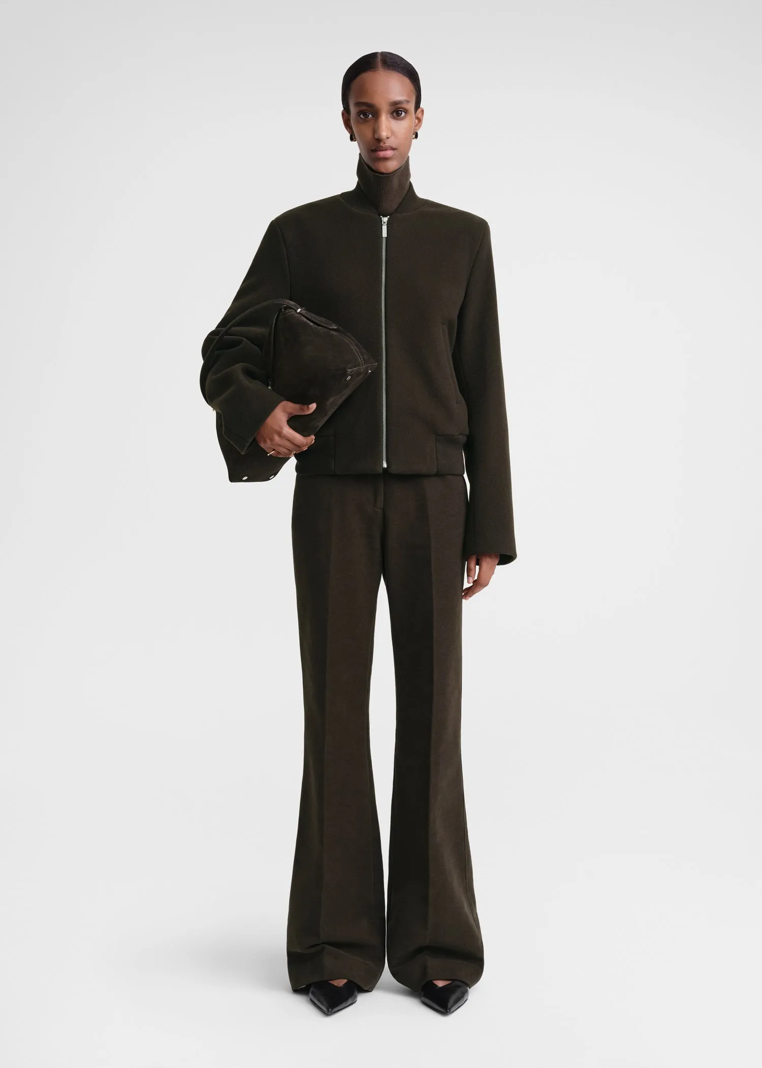 Sartorial flight jacket espresso sold by Toteme