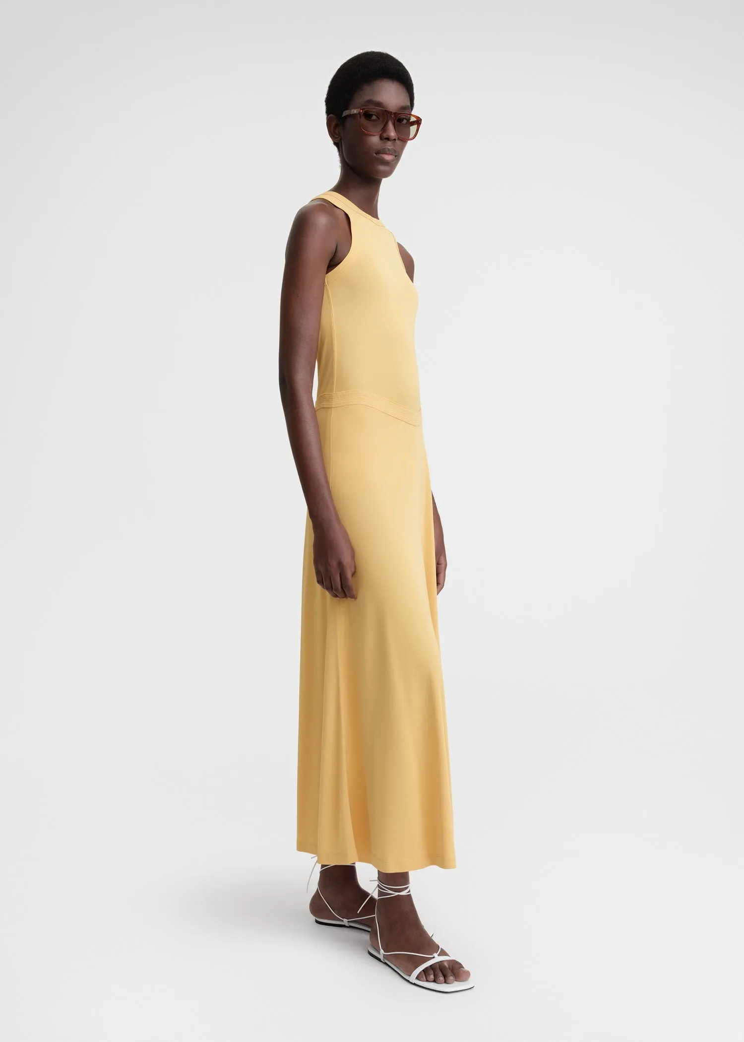 Fluid jersey skirt cornsilk sold by Toteme product image thumbnail 3