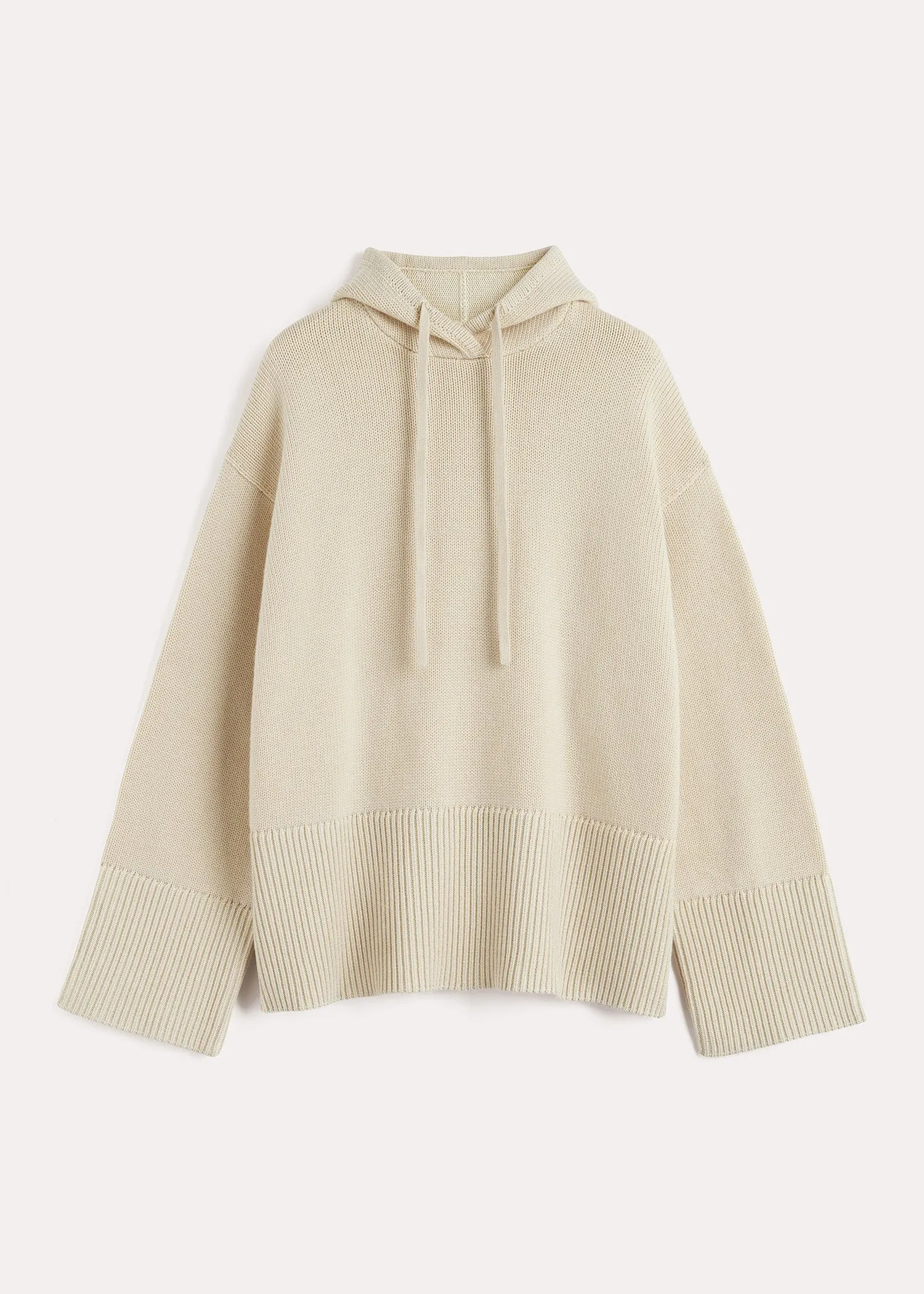 Signature hooded knit light sand sold by Toteme product image thumbnail 5