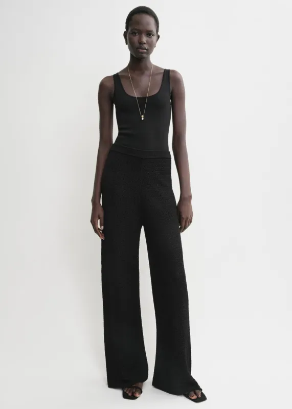 Crochet trousers black sold by Toteme