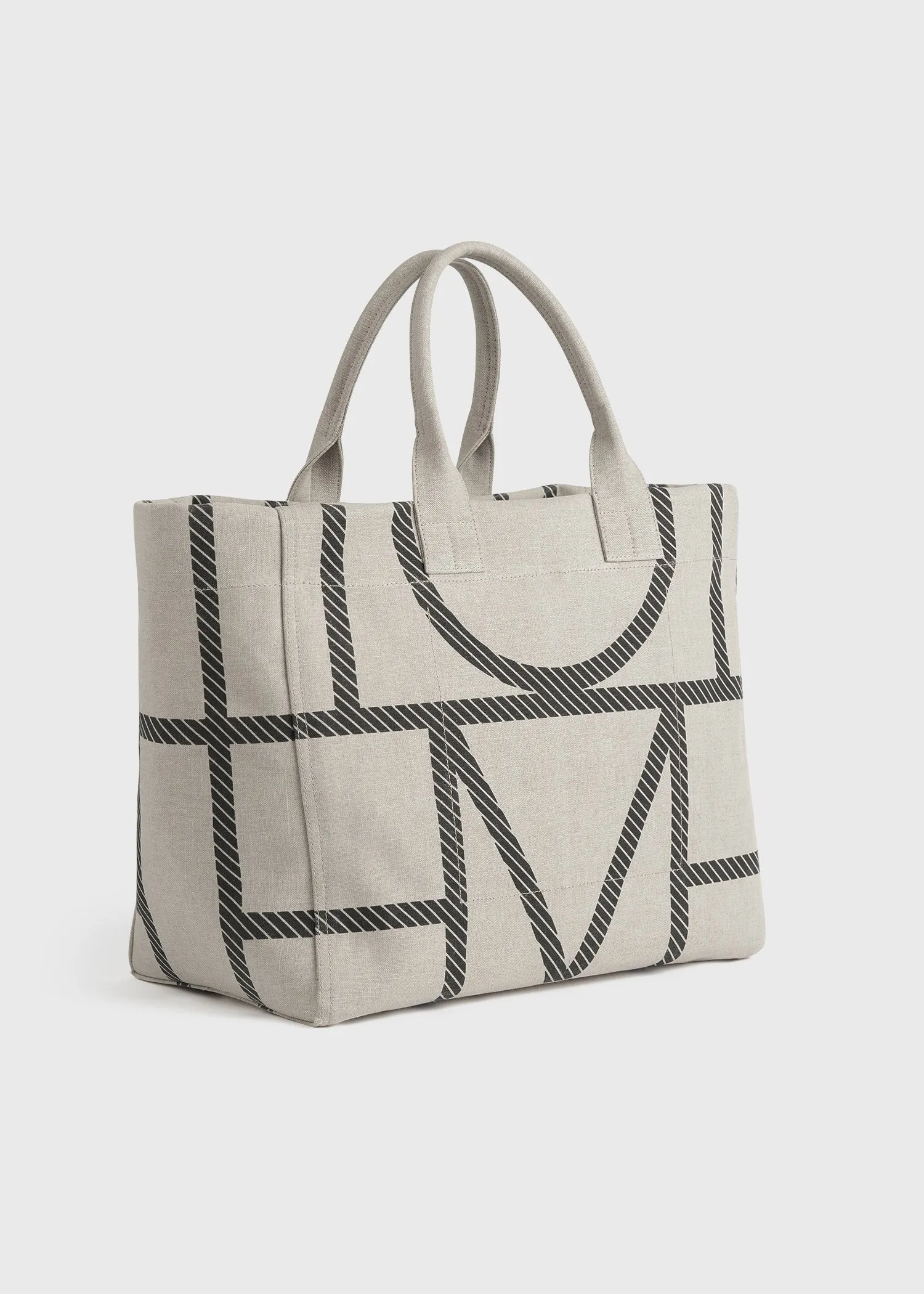 Monogram travel tote ecru sold by Toteme product image thumbnail 4