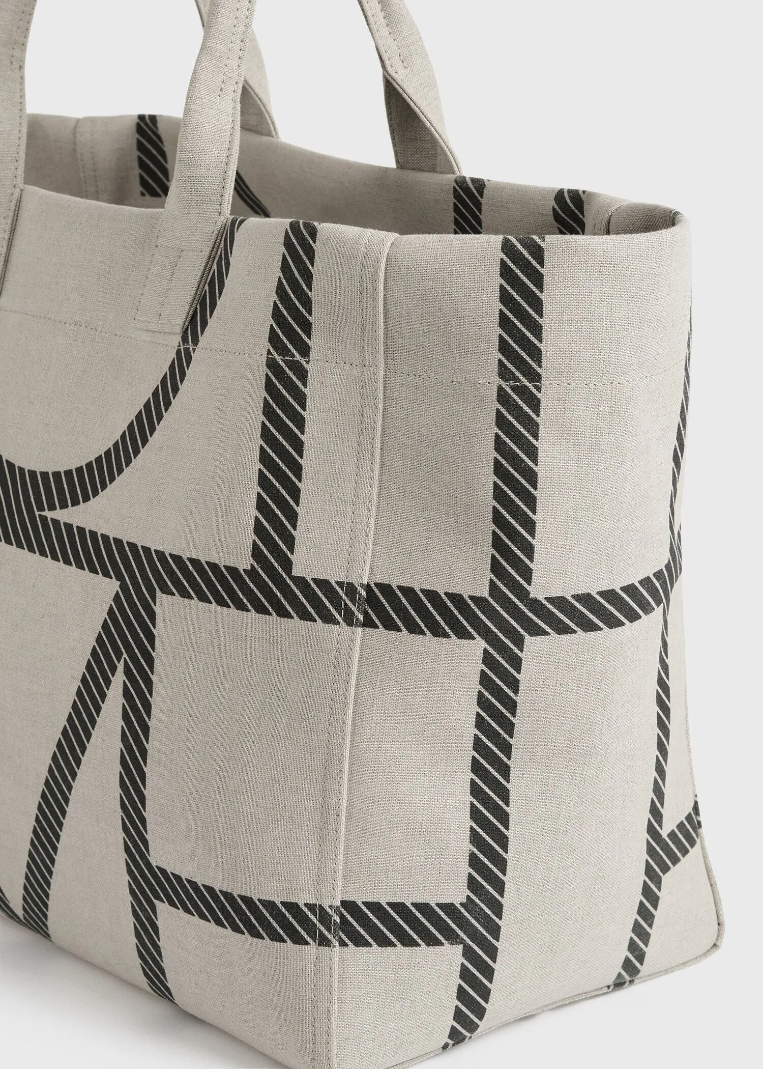 Monogram travel tote ecru sold by Toteme product image thumbnail 5