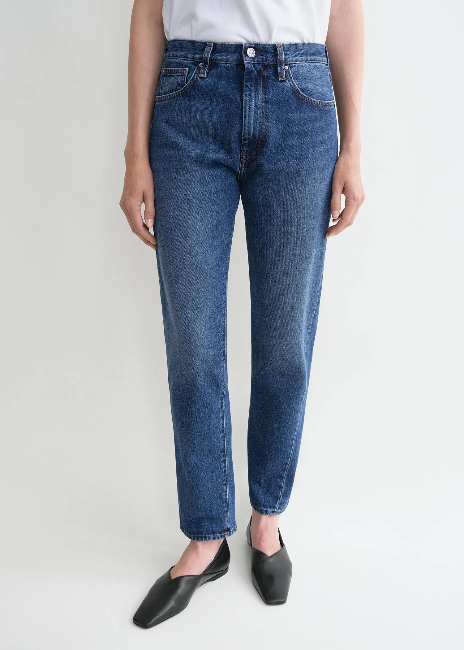 Twisted seam denim washed blue sold by Toteme product image thumbnail 4