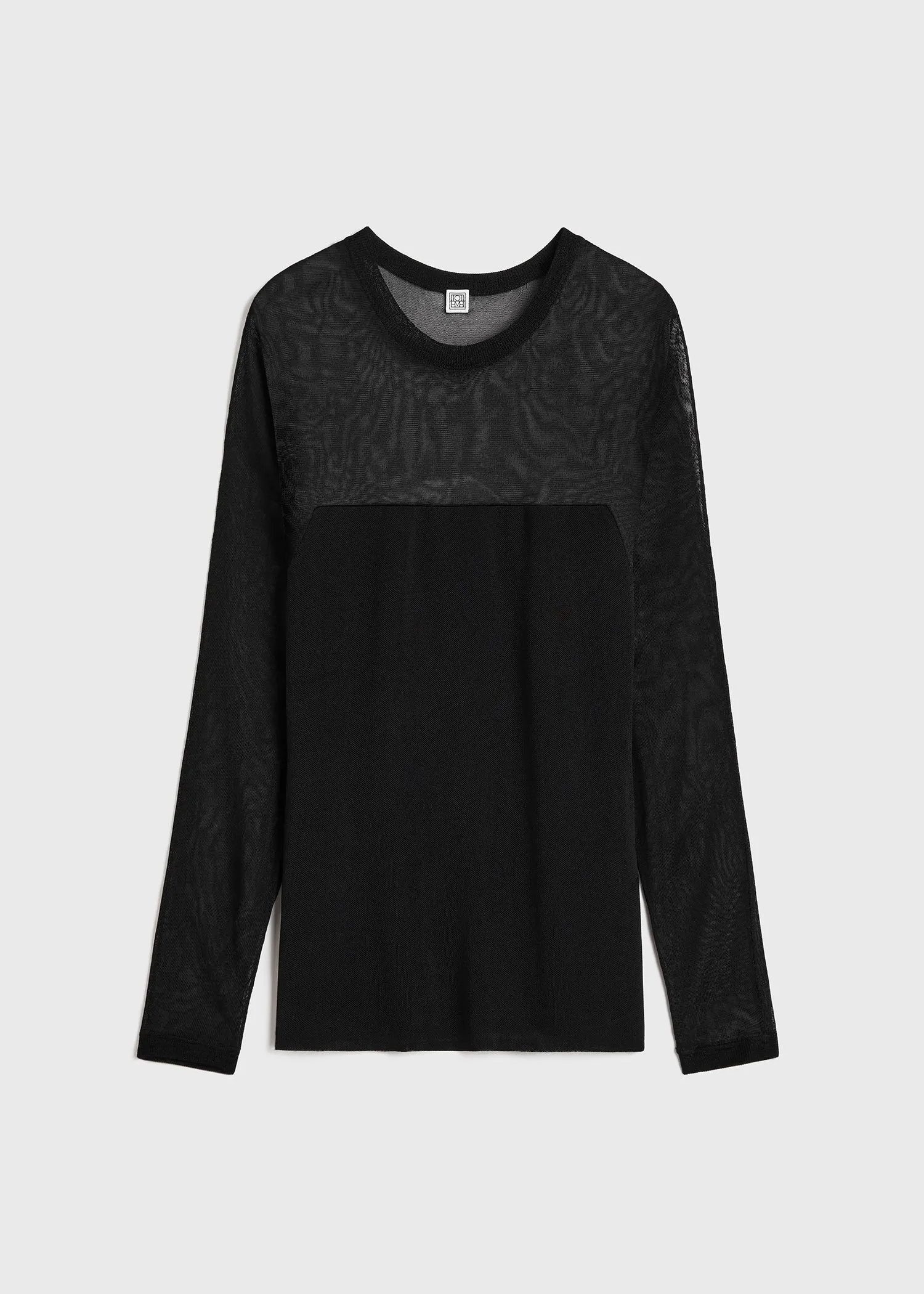 Semi-sheer evening top black sold by Toteme product image thumbnail 5