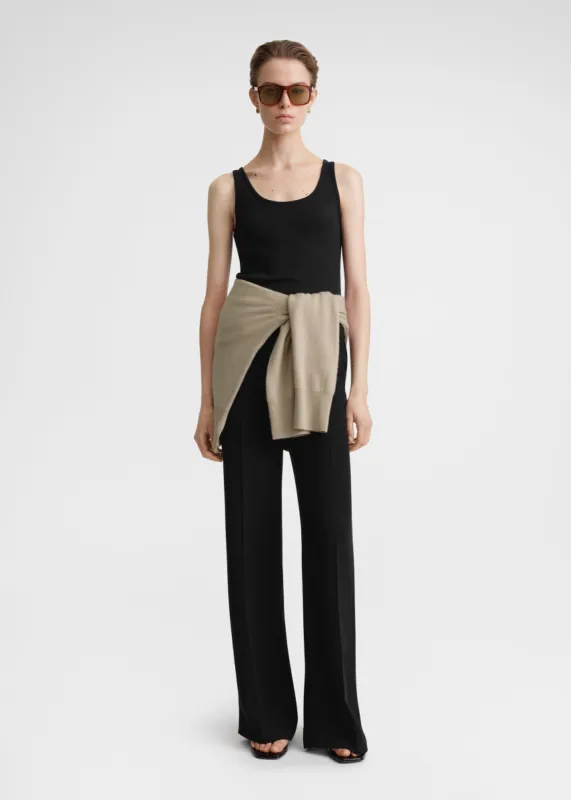 Classic rib tank black sold by Toteme