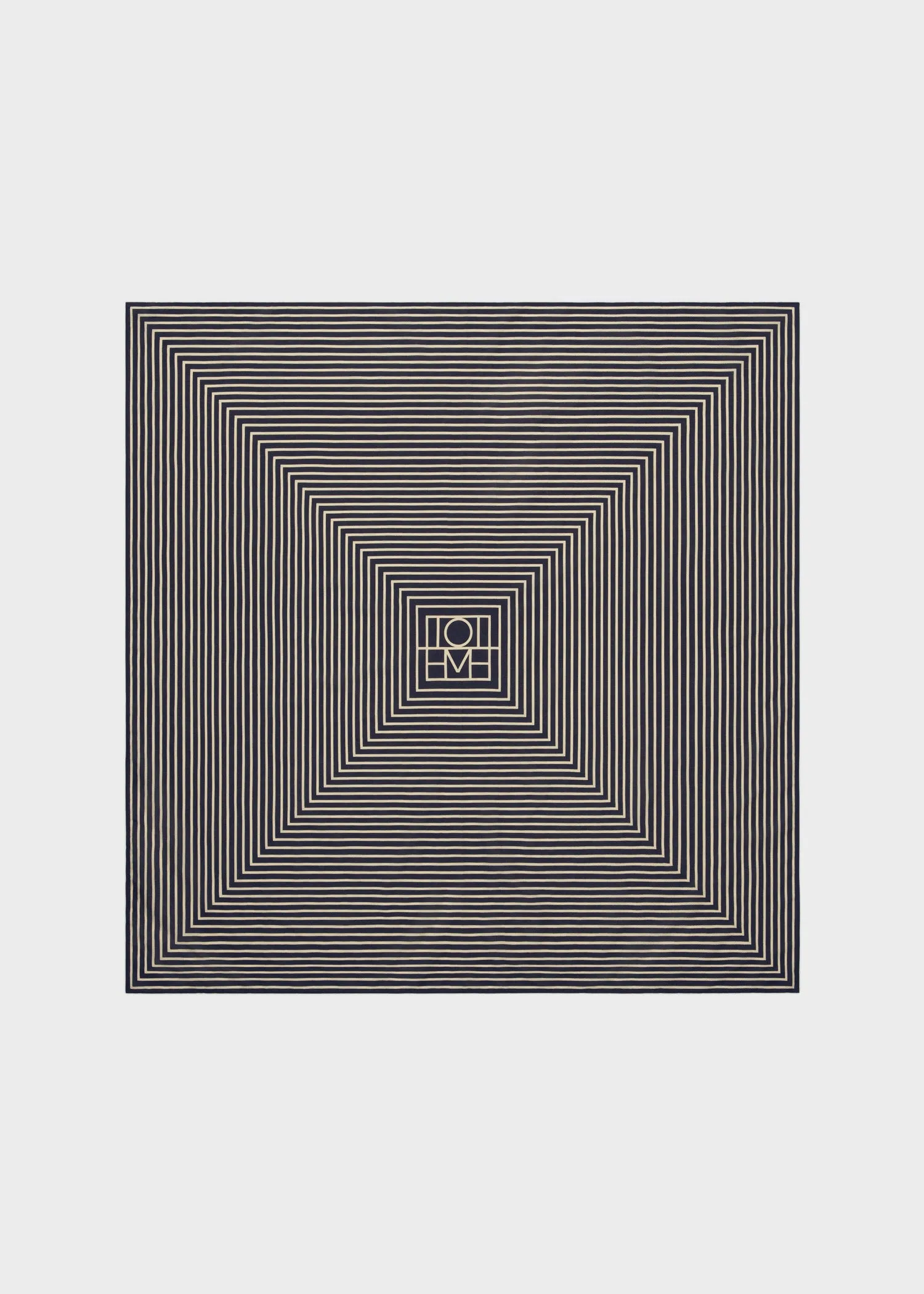 Signature monogram silk blanket scarf black sold by Toteme product image thumbnail 5