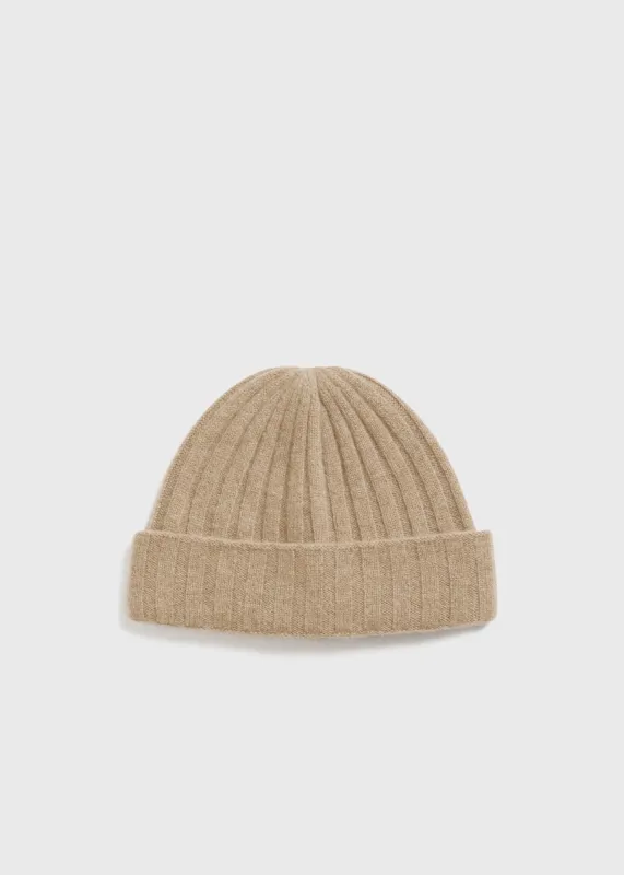 Cashmere beanie biscuit sold by Toteme
