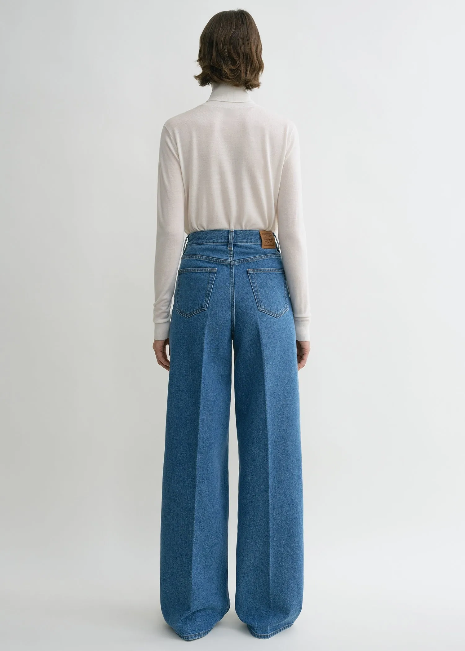 Wide leg denim vibrant blue sold by Toteme product image thumbnail 3